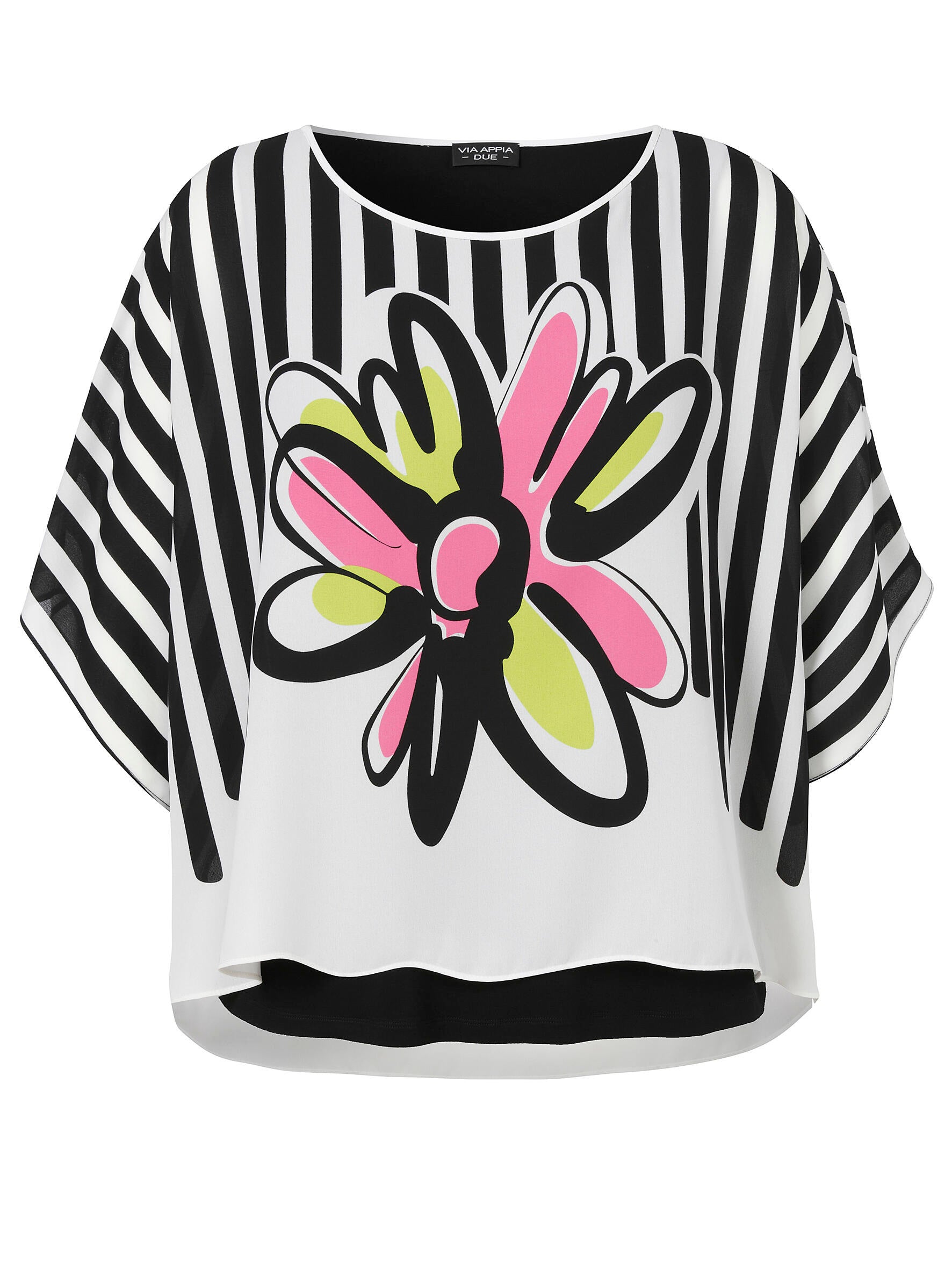 T-Shirt mit Print - 103 - Schwarz | Weiß