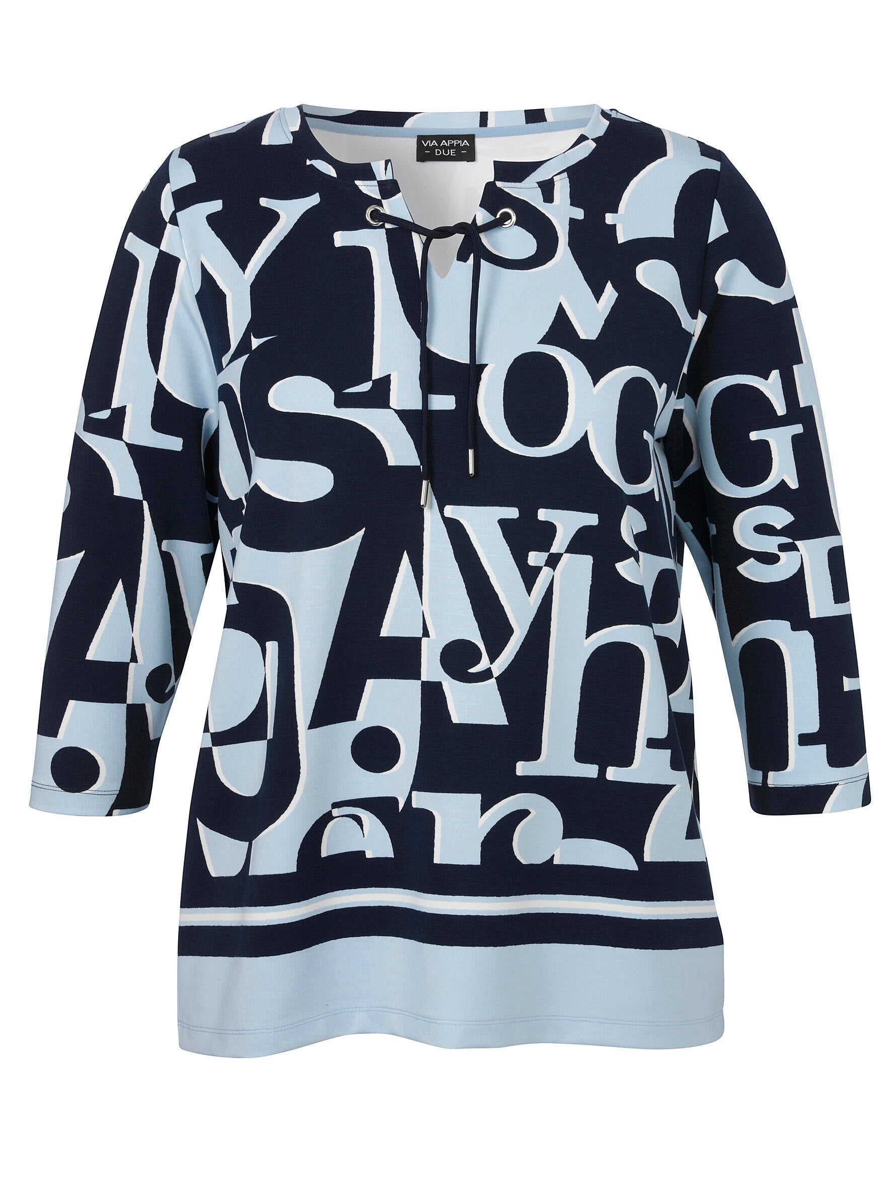 Sweatshirt aus Viskosemix - 883-eisblau multicolor - Blau