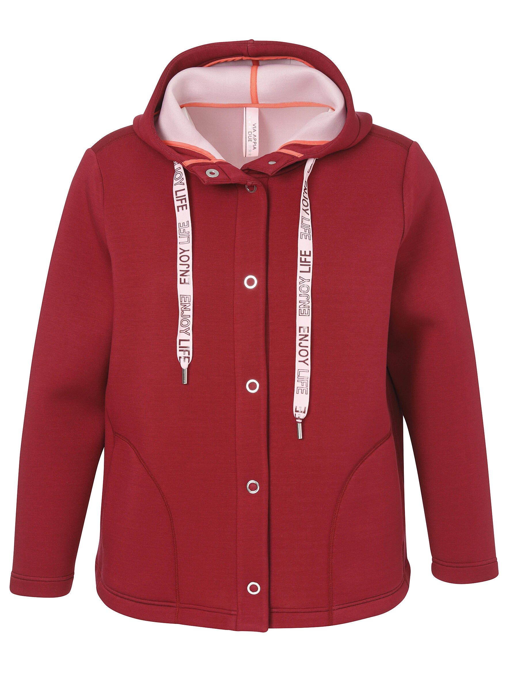 Sweatshirtjacke mit Kapuze - 613-beere multicolor - Rot