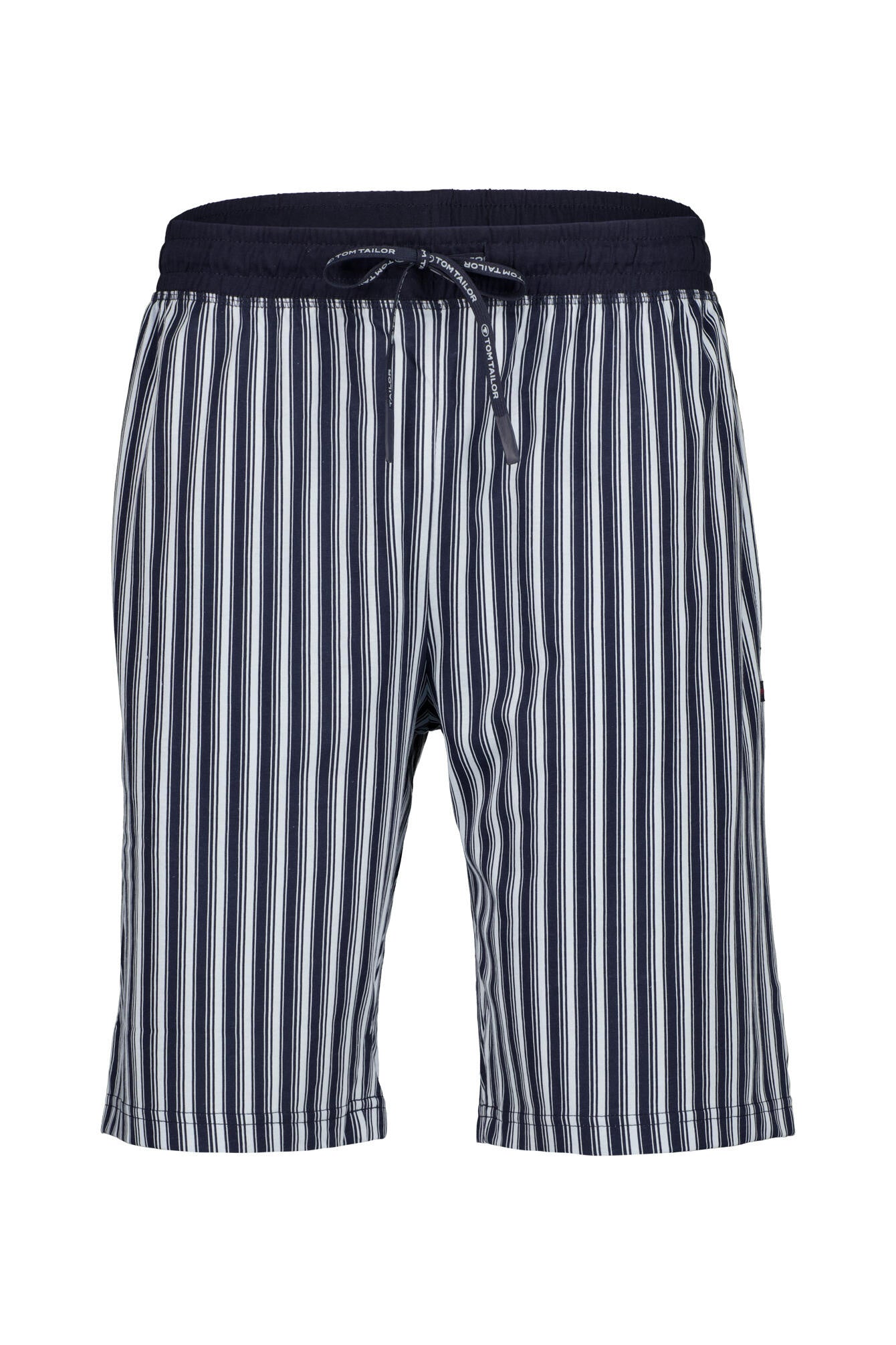 Schlafshorts gestreift aus Baumwolle - 633-blau-dunkel-Streifen - Blau | Weiß