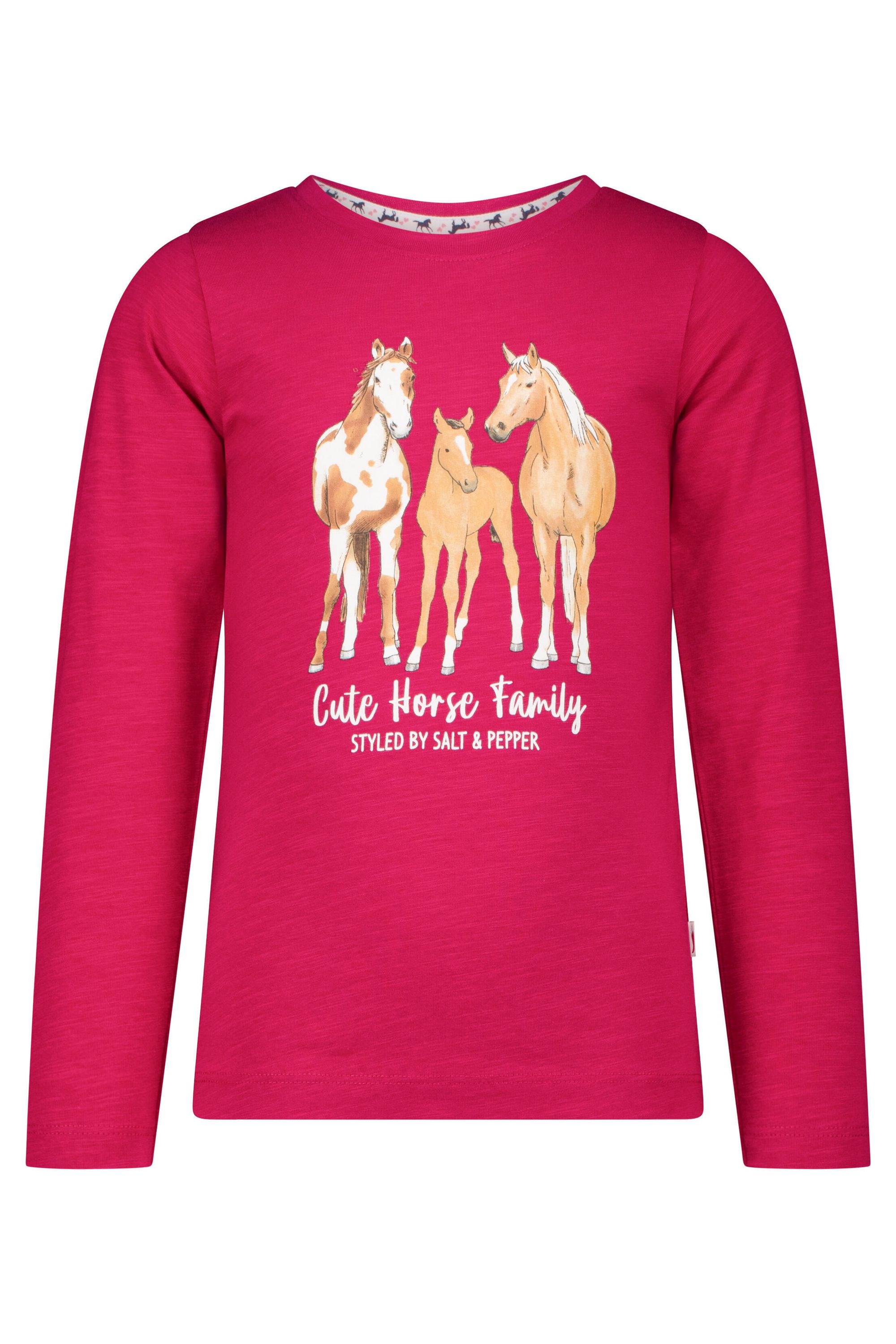Langarmshirt mit Print - 8671-very berry - Pink