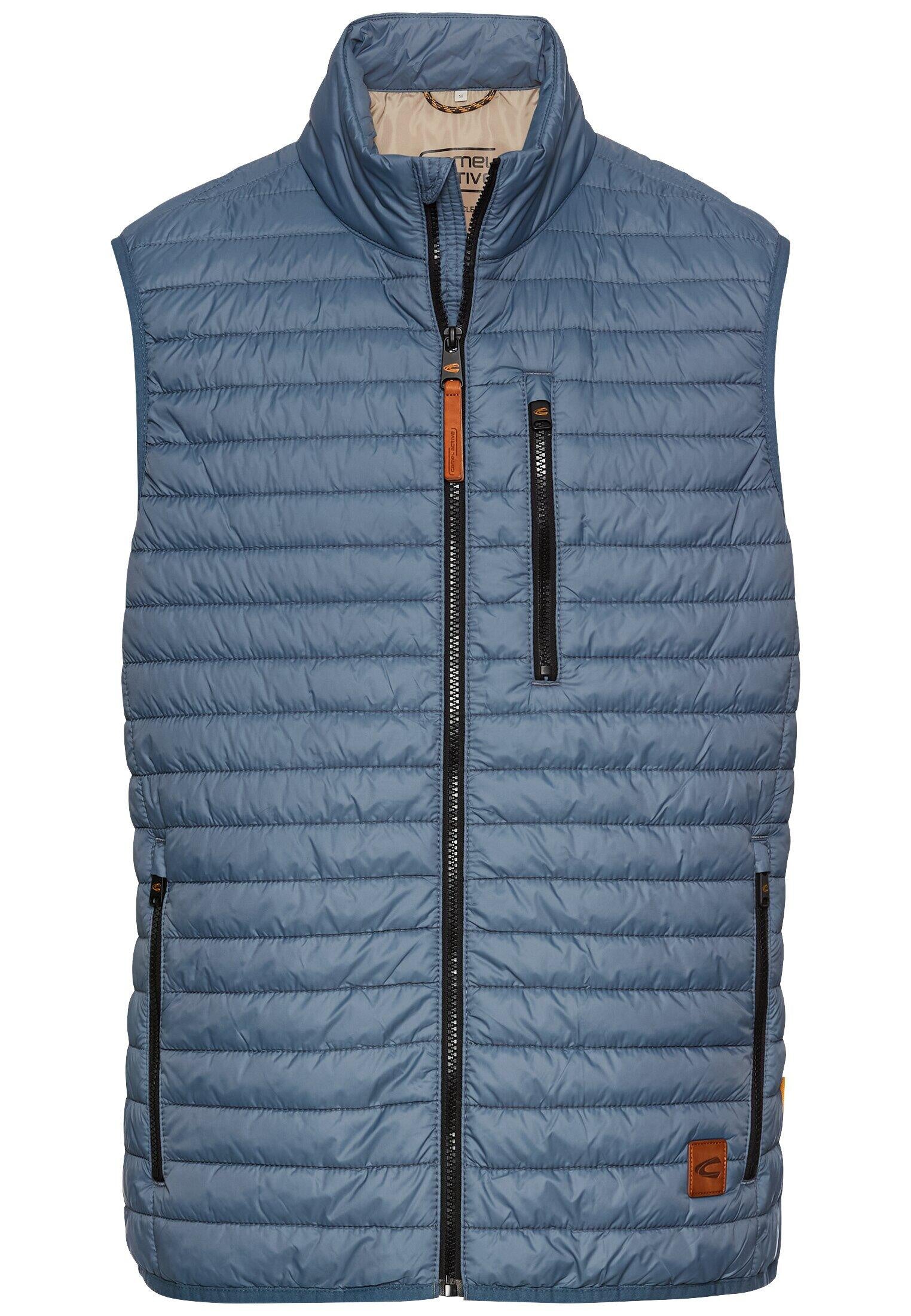 Steppweste mit Stehkragen - 40-Elemental Blue - Blau
