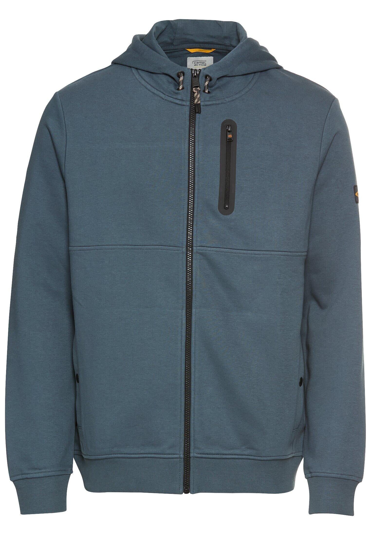 Sweatshirtjacke aus Baumwollmix - 47-Tinted Blue - Blau