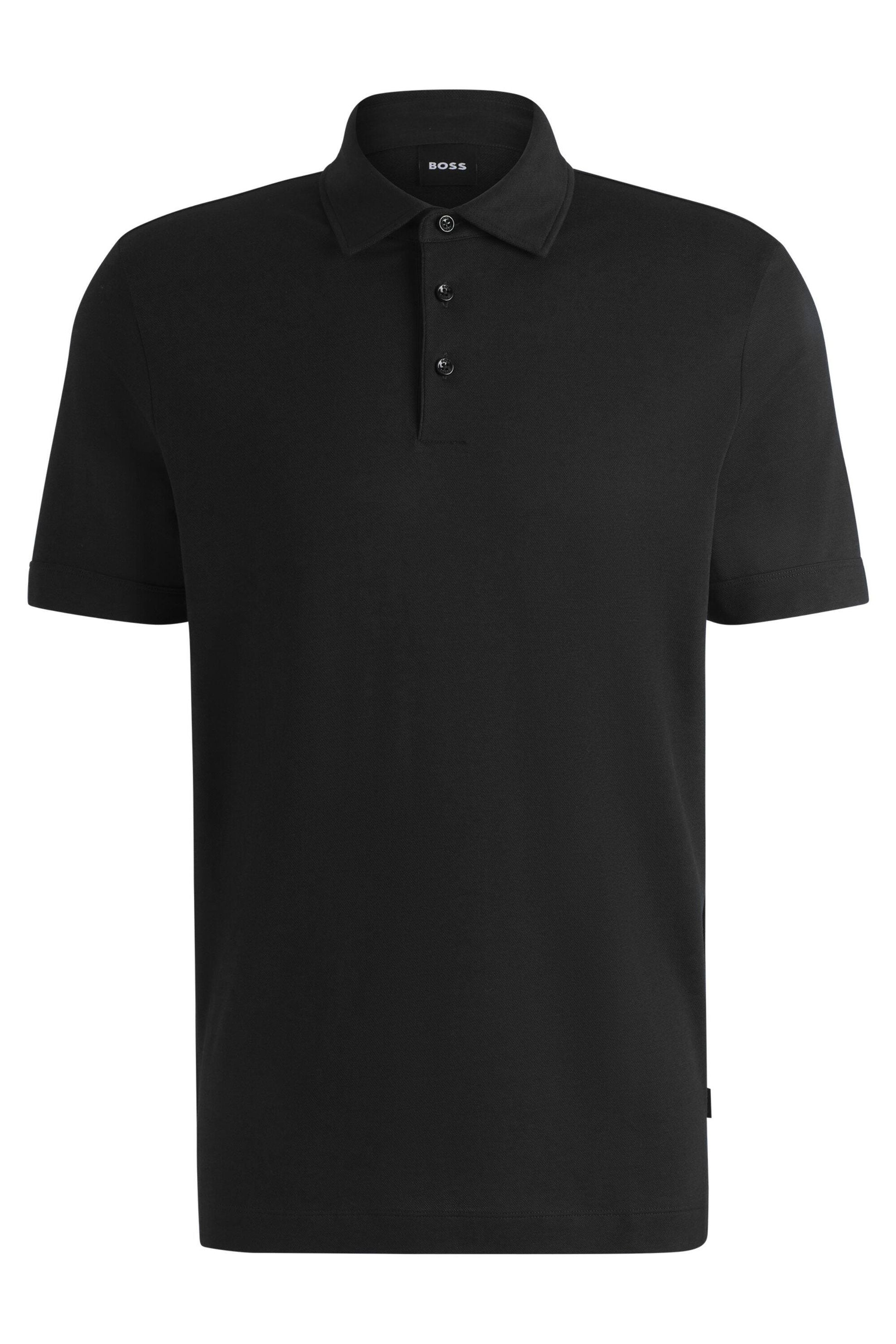 Poloshirt aus Lyocellmix - 001-Black - Schwarz