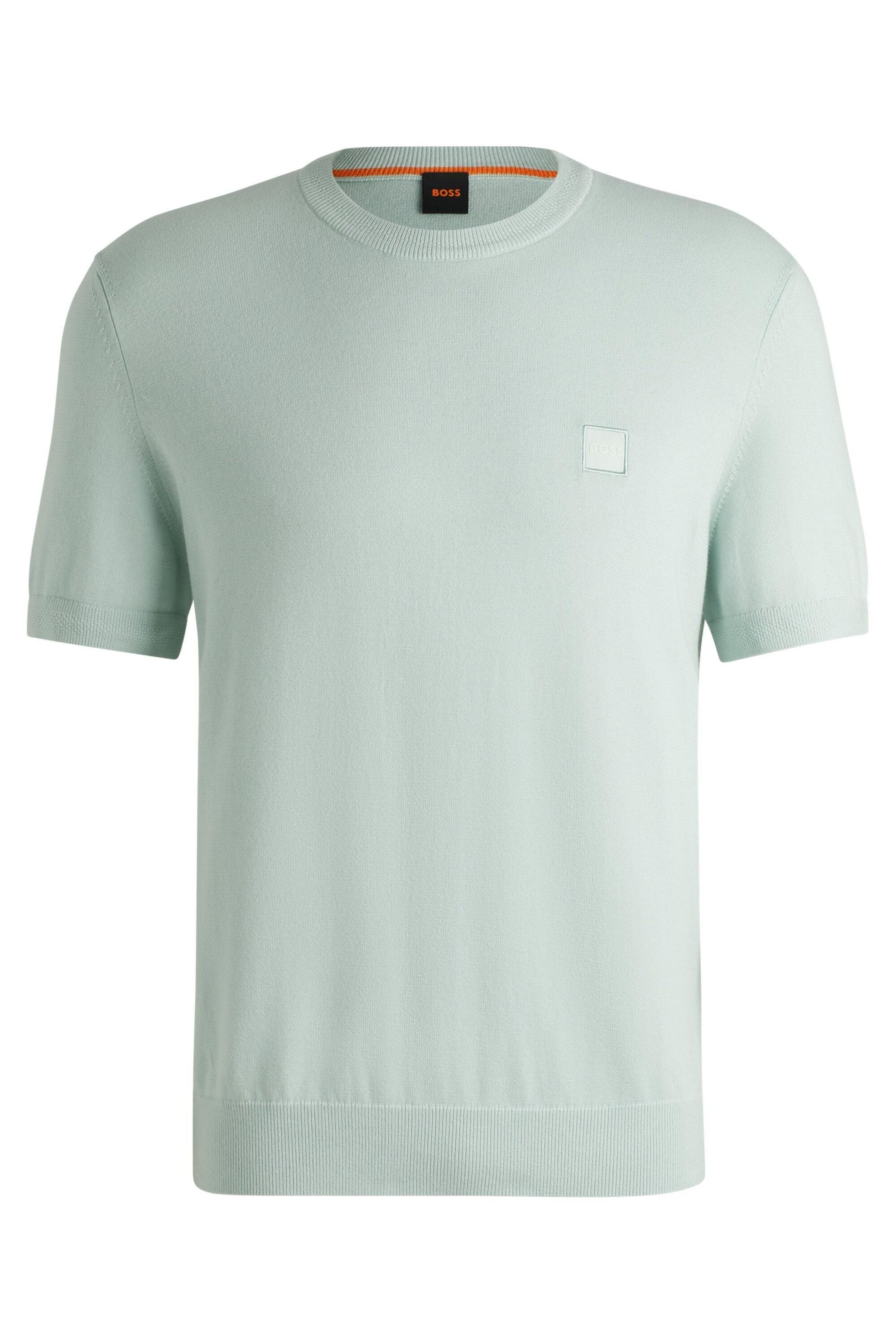 Strick-T-Shirt Regular Fit - 474-Open Blue - Blau