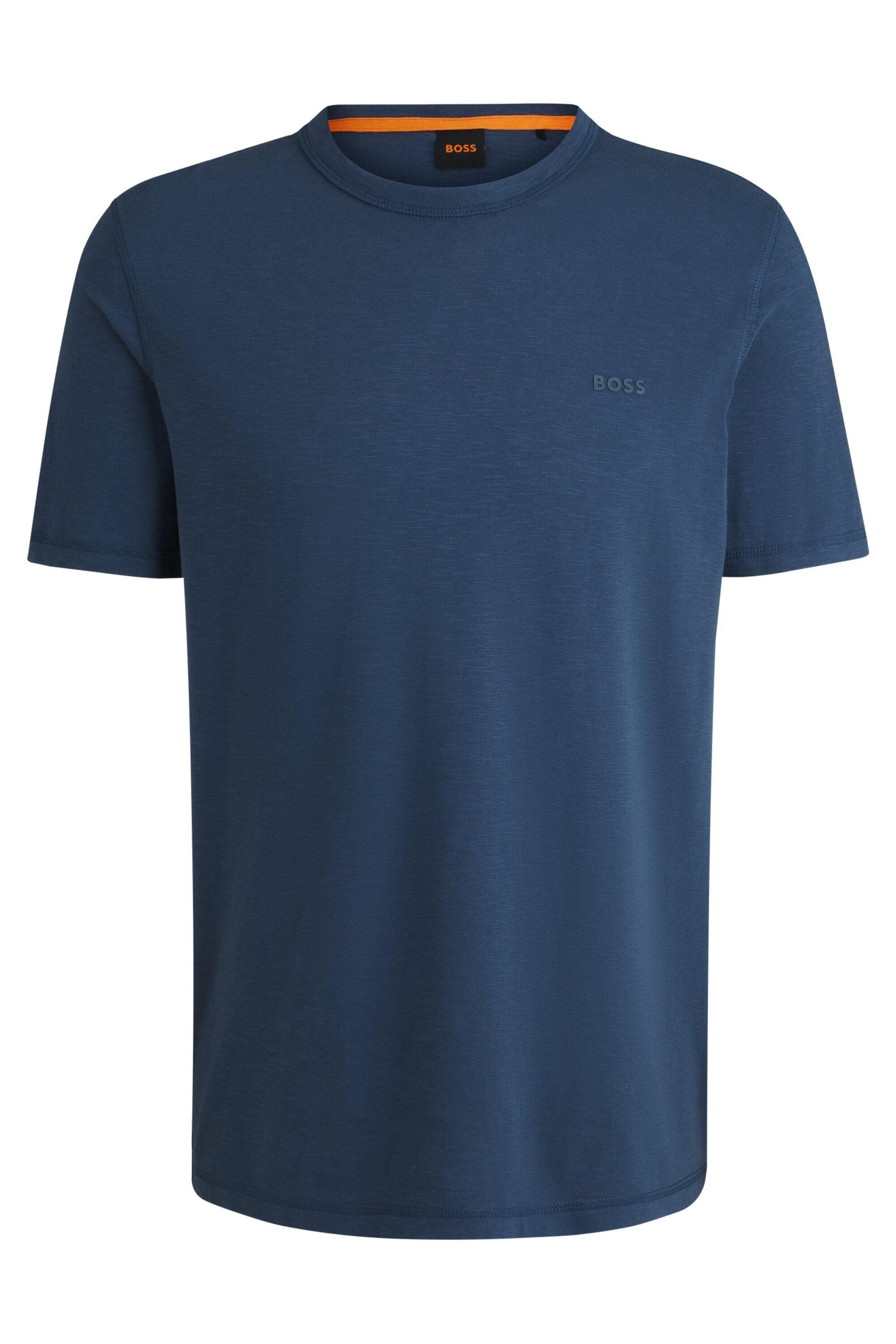 T-Shirt aus Baumwolle - 466-Open Blue - Blau