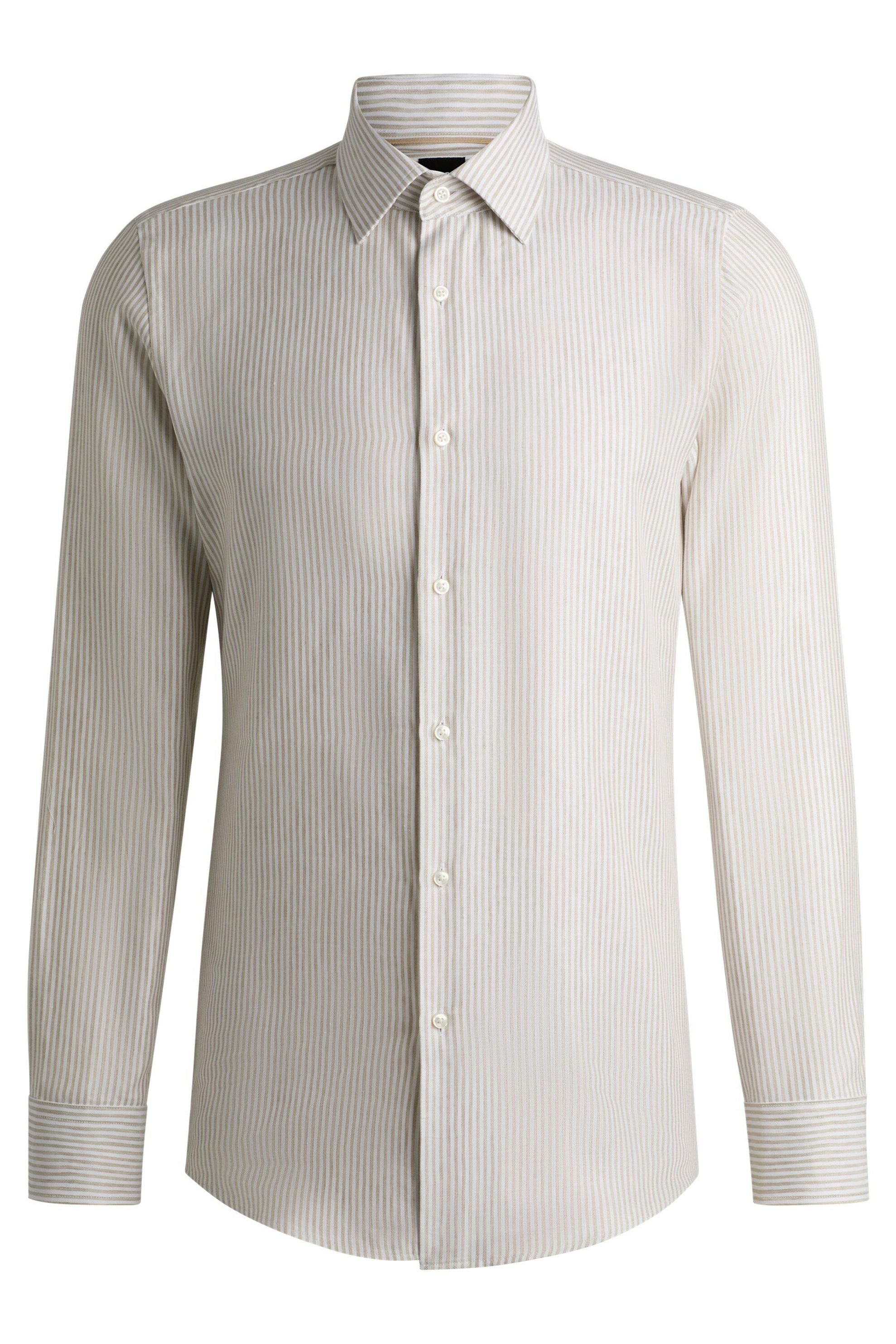 Hemd gestreift Slim Fit - 275-Light Beige - Beige