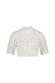 Dirndlbluse mit Stehkragen - 2-ecru - Weiß