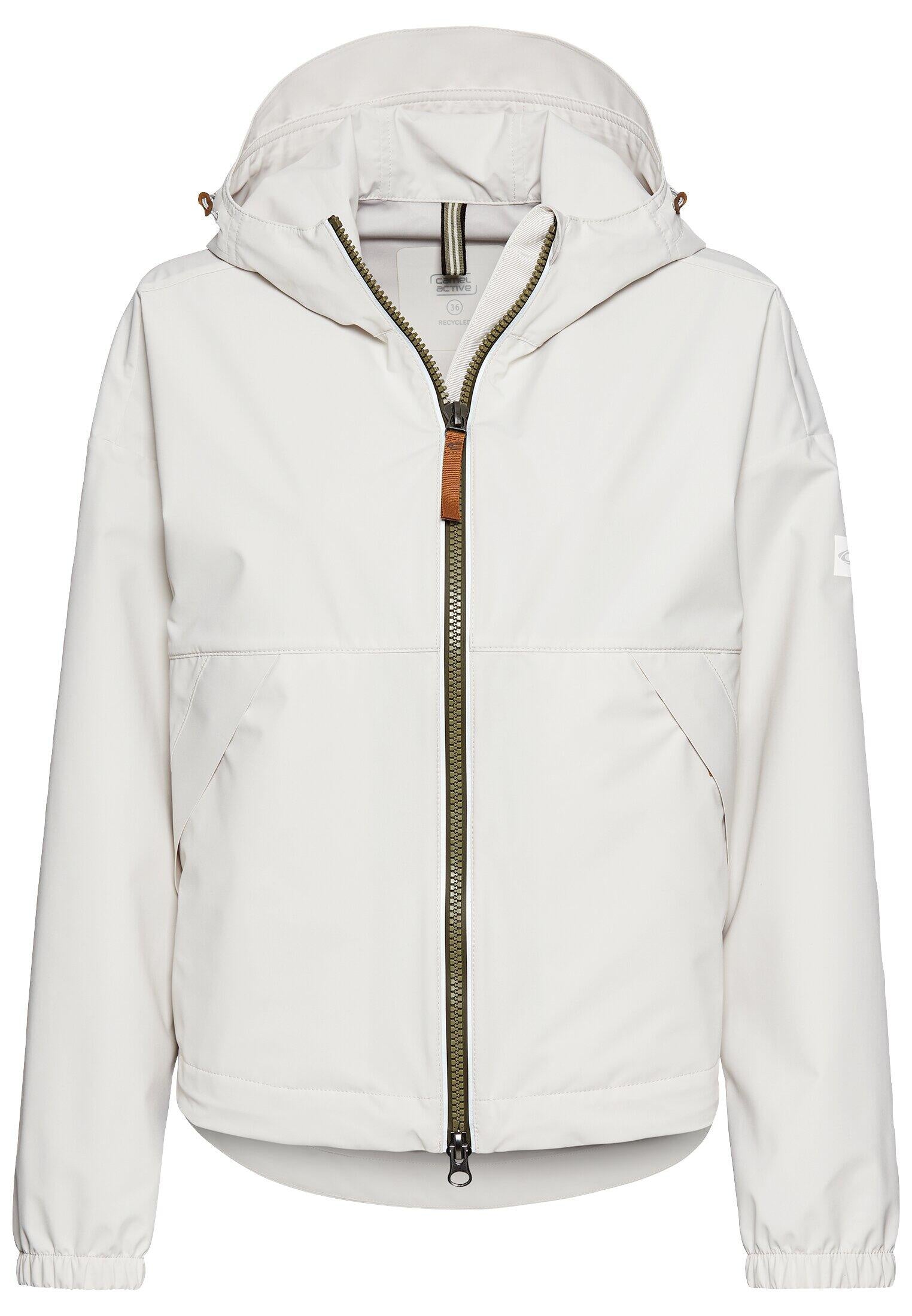 Windbreaker mit Kapuze - 66-Pearl - Weiß