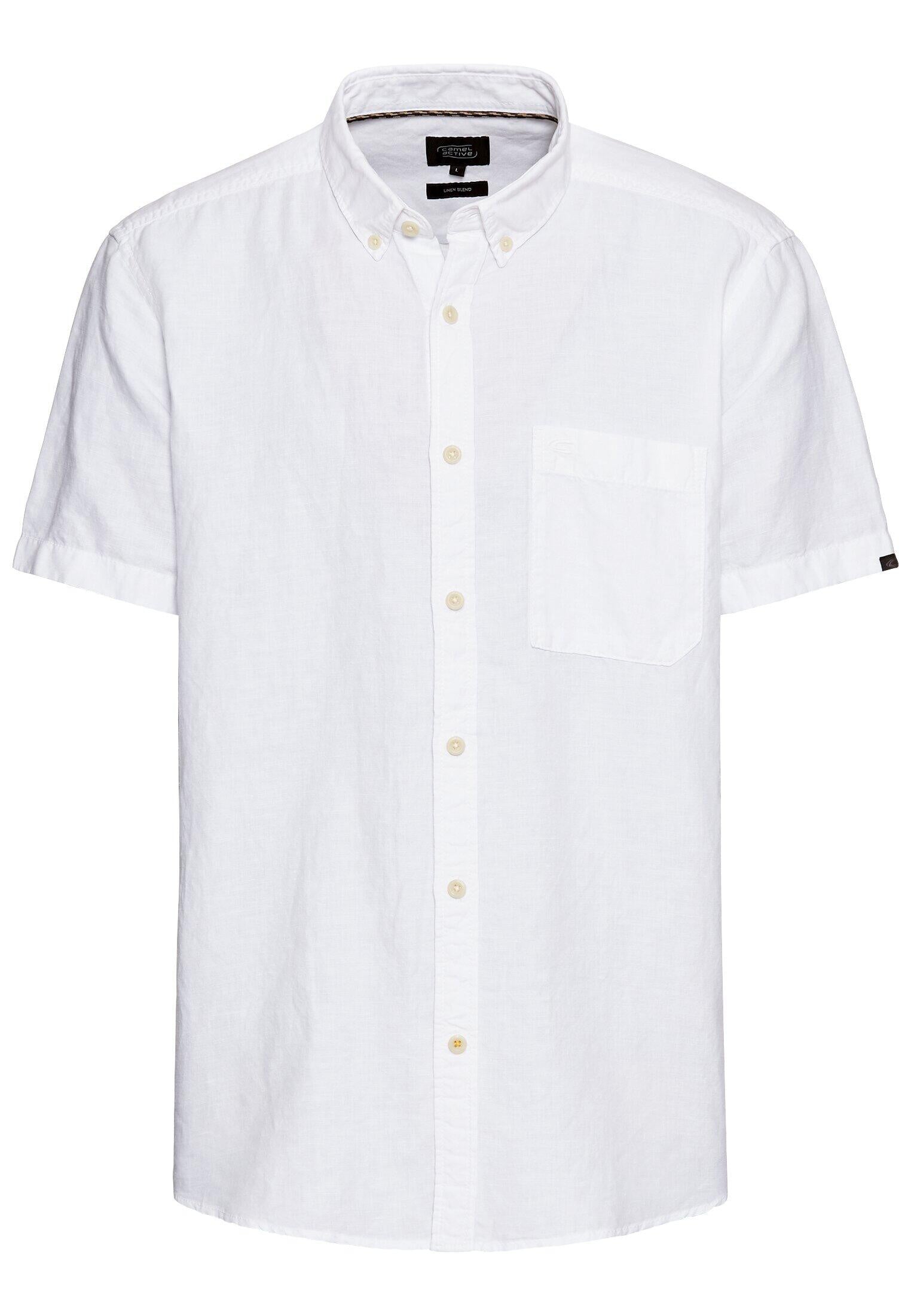 Leinenhemd Regular Fit - 01-White - Weiß