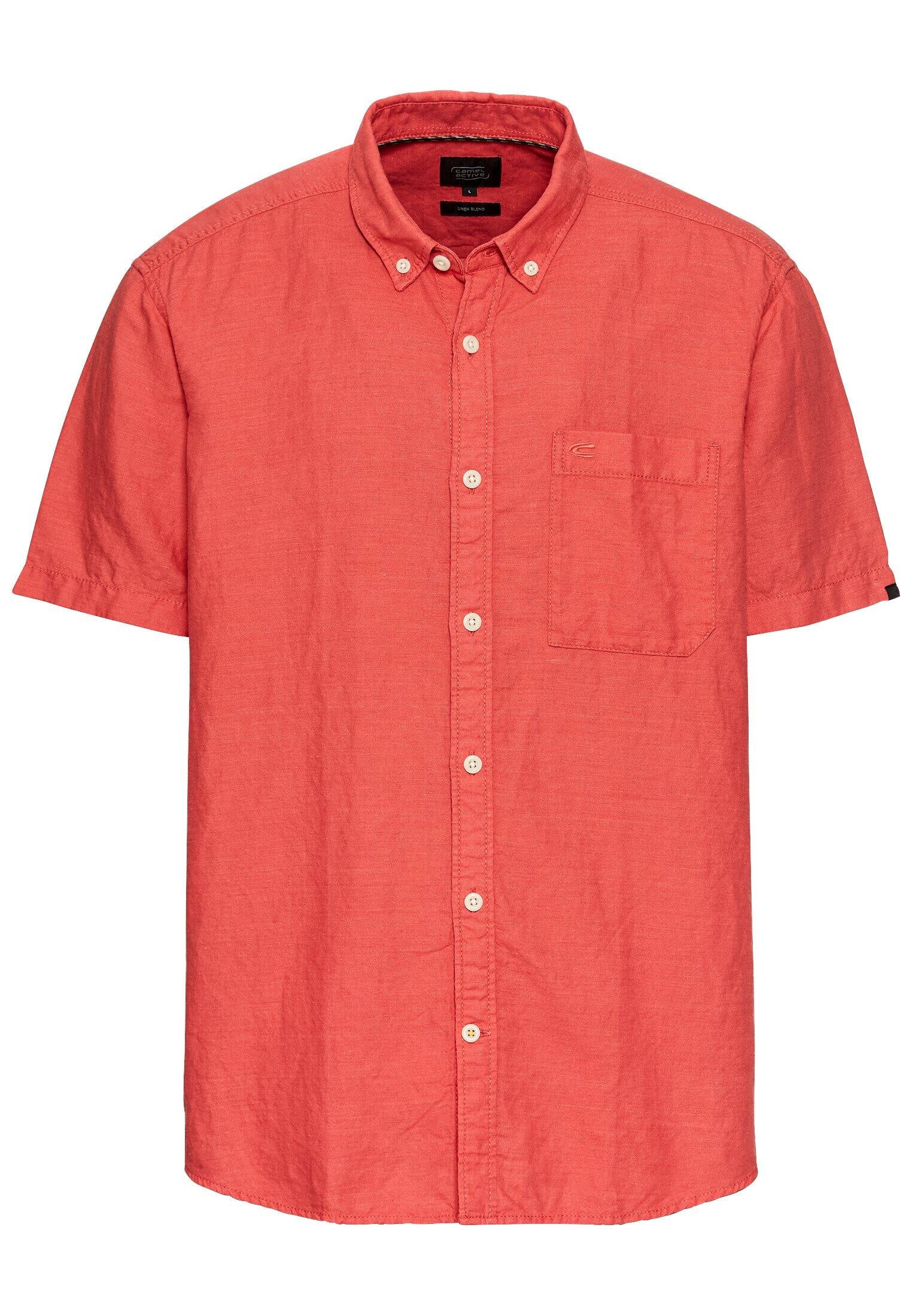 Leinenhemd Regular Fit - 50-Sunfaded Red - Rot