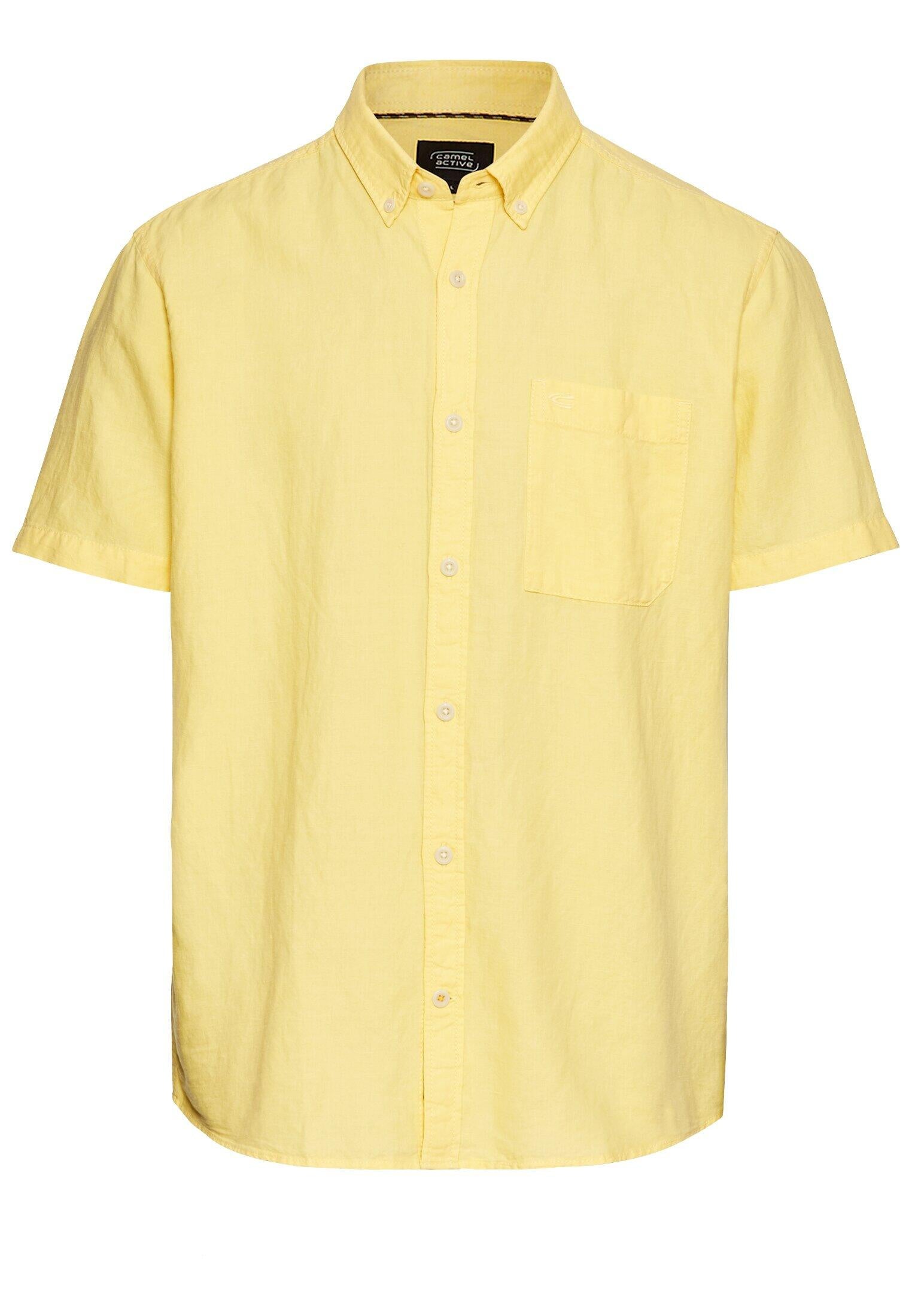 Leinenhemd Regular Fit - 62-Dusty Citron - Gelb