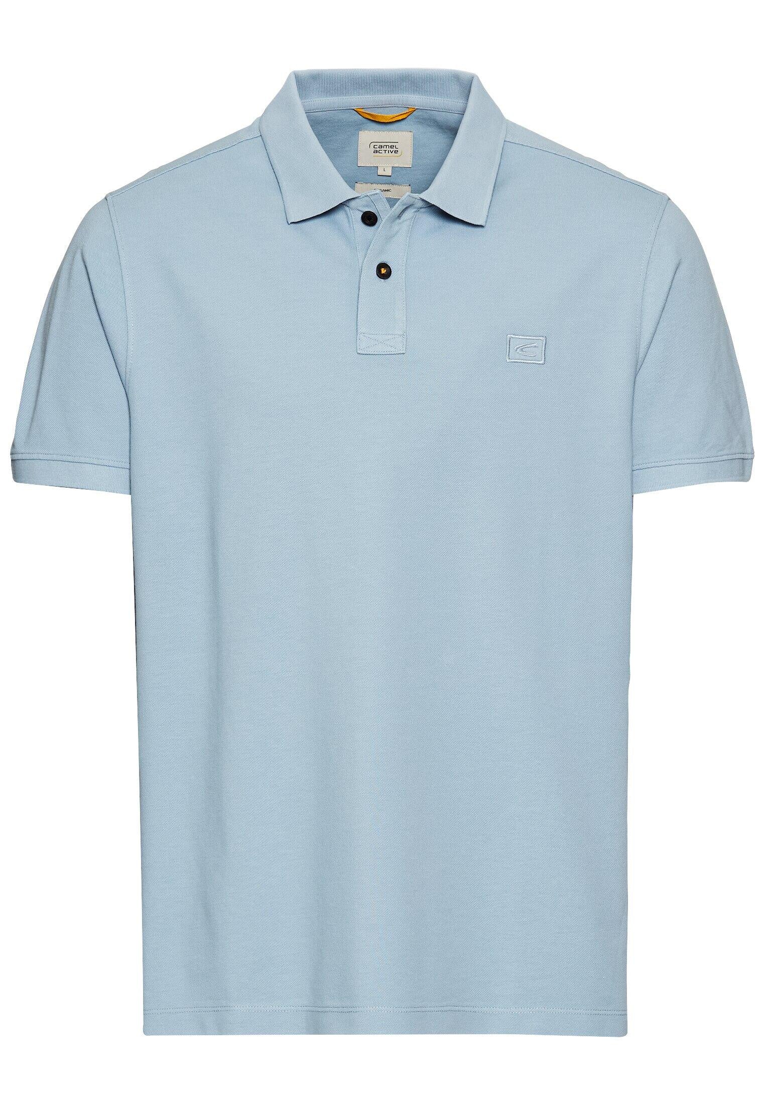 Poloshirt aus Baumwolle - 43-Smoke Blue - Blau