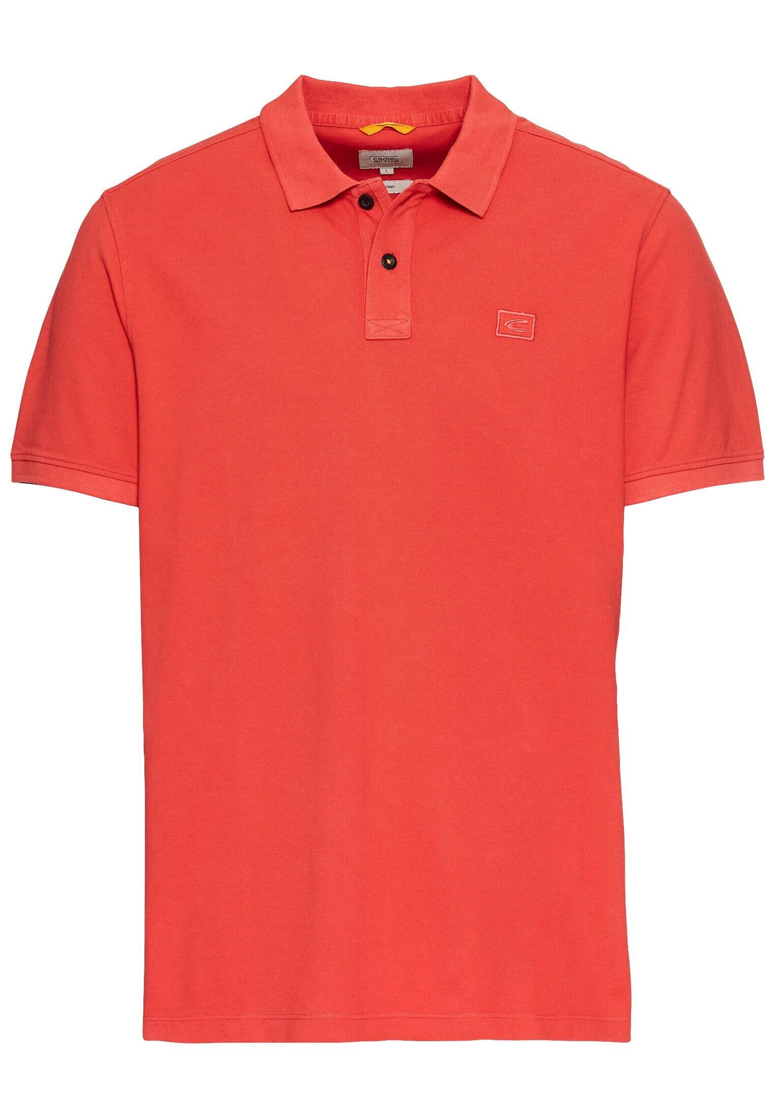 Poloshirt aus Baumwolle - 50-Sunfaded Red - Rot
