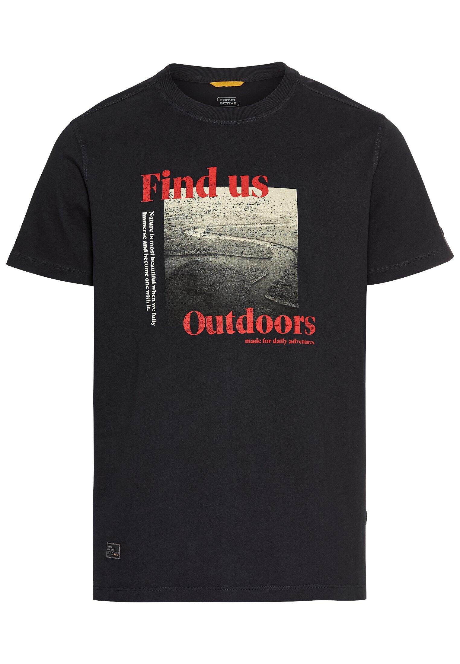 T-Shirt aus Baumwolle - 48-Dark Navy - Blau