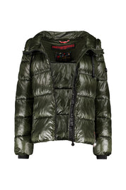 Steppjacke THERMOLITE mit Kapuze - 979-black oliv - Grün