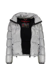 Steppjacke mit Stehkragen - 907-silver - Silber