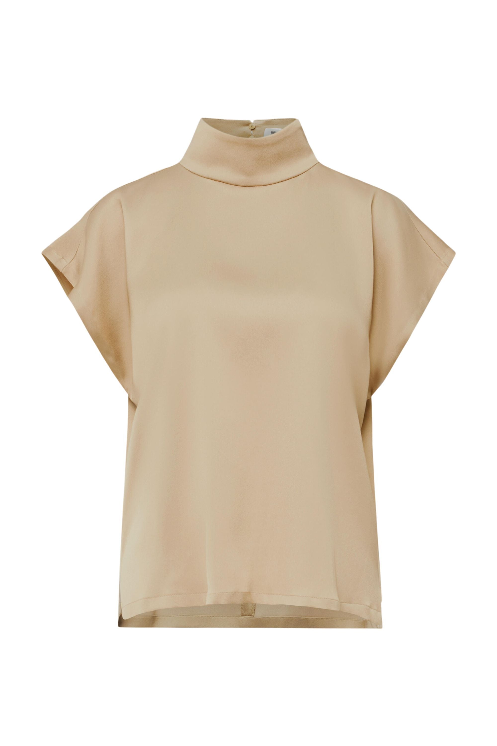 Bluse ALARIA mit Stehkragen - 1603 - Braun