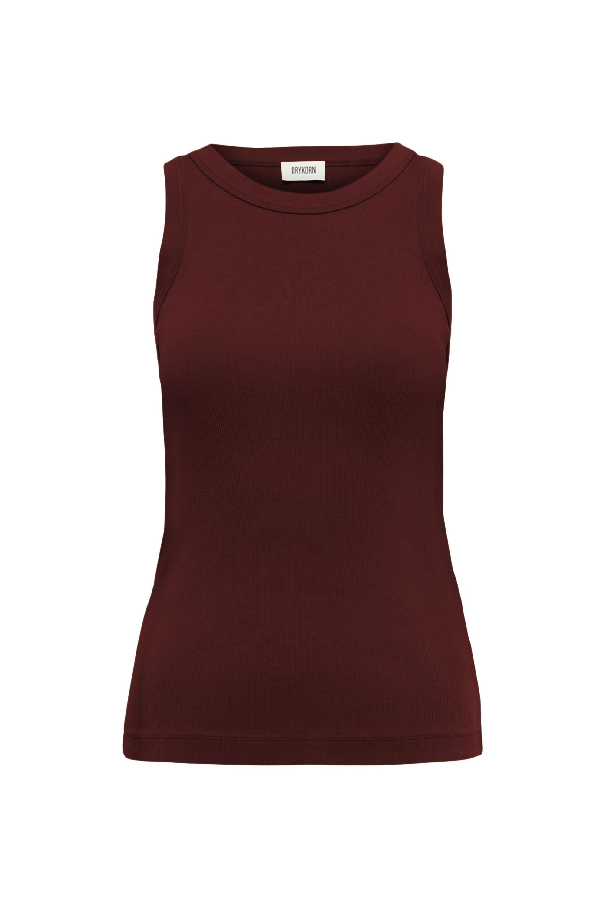Geripptes Top - 5011 - Rot