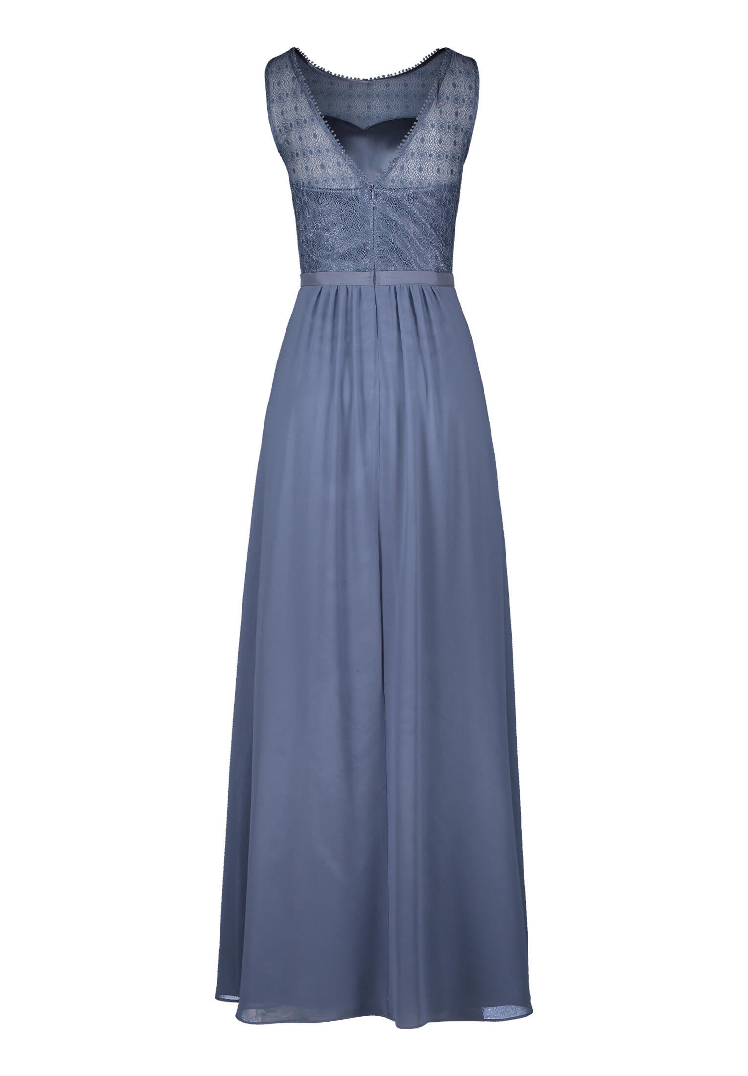Abendkleid Maxi - 8454-Blue Stone - Blau