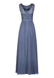 Abendkleid Maxi - 8454-Blue Stone - Blau