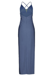 Abendkleid Maxi - 8454-Blue Stone - Blau