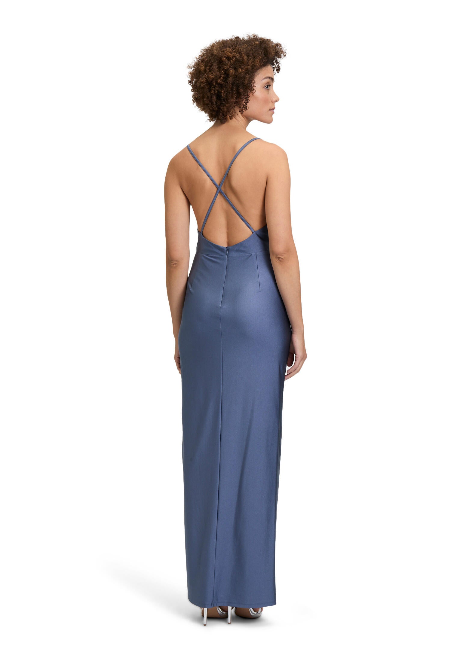 Abendkleid Maxi - 8454-Blue Stone - Blau