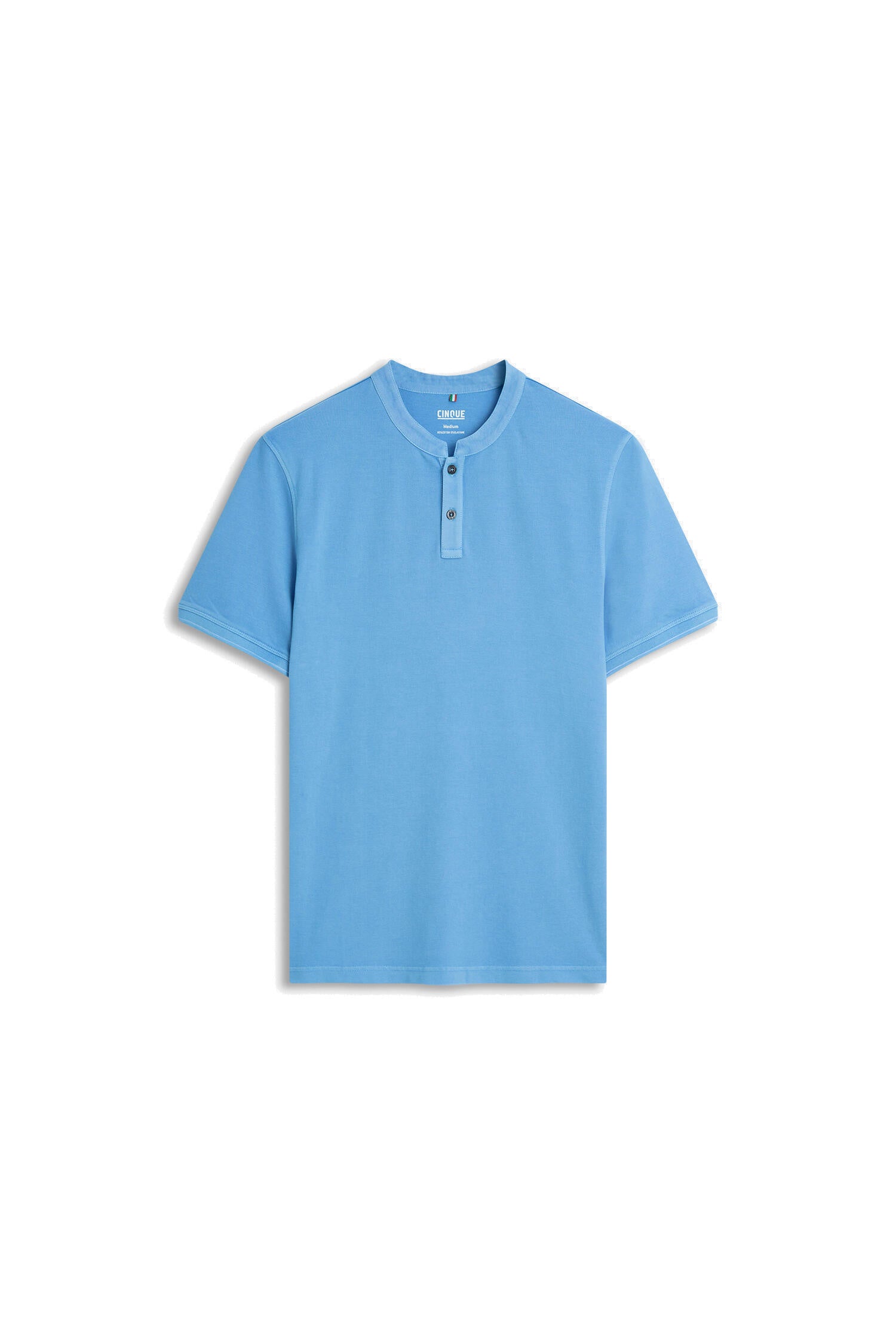 T-Shirt aus Baumwolle - 63-blau - Blau