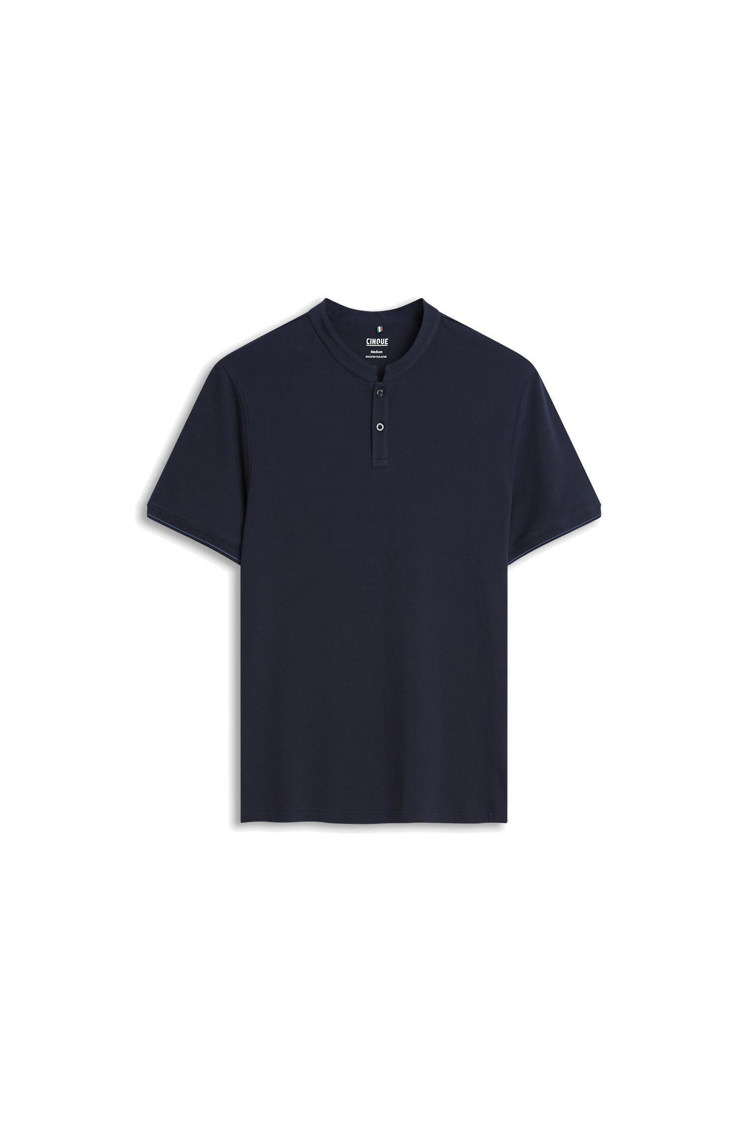 T-Shirt aus Baumwolle - 69-dunkelblau - Blau