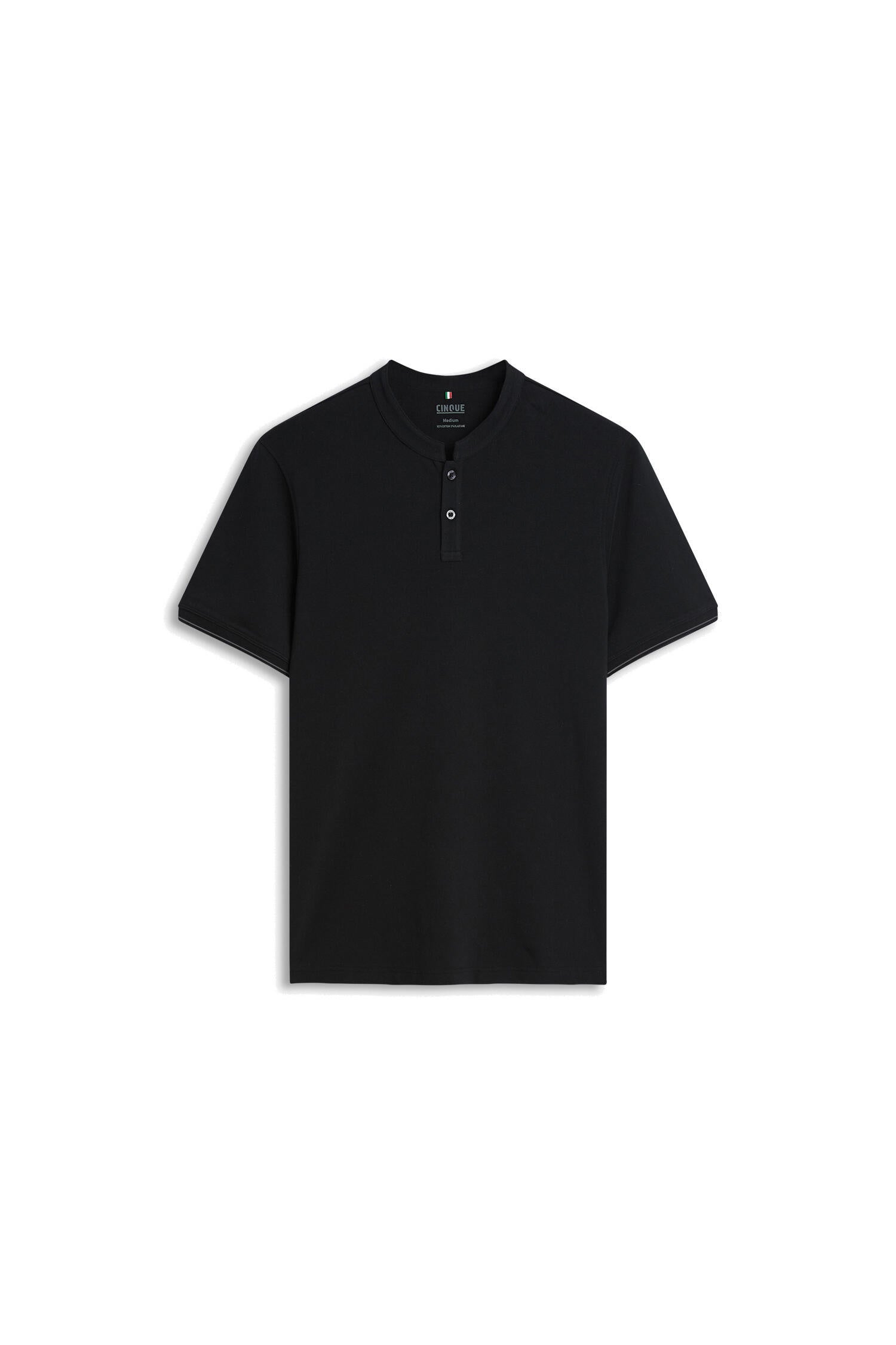 T-Shirt aus Baumwolle - 99-schwarz - Schwarz