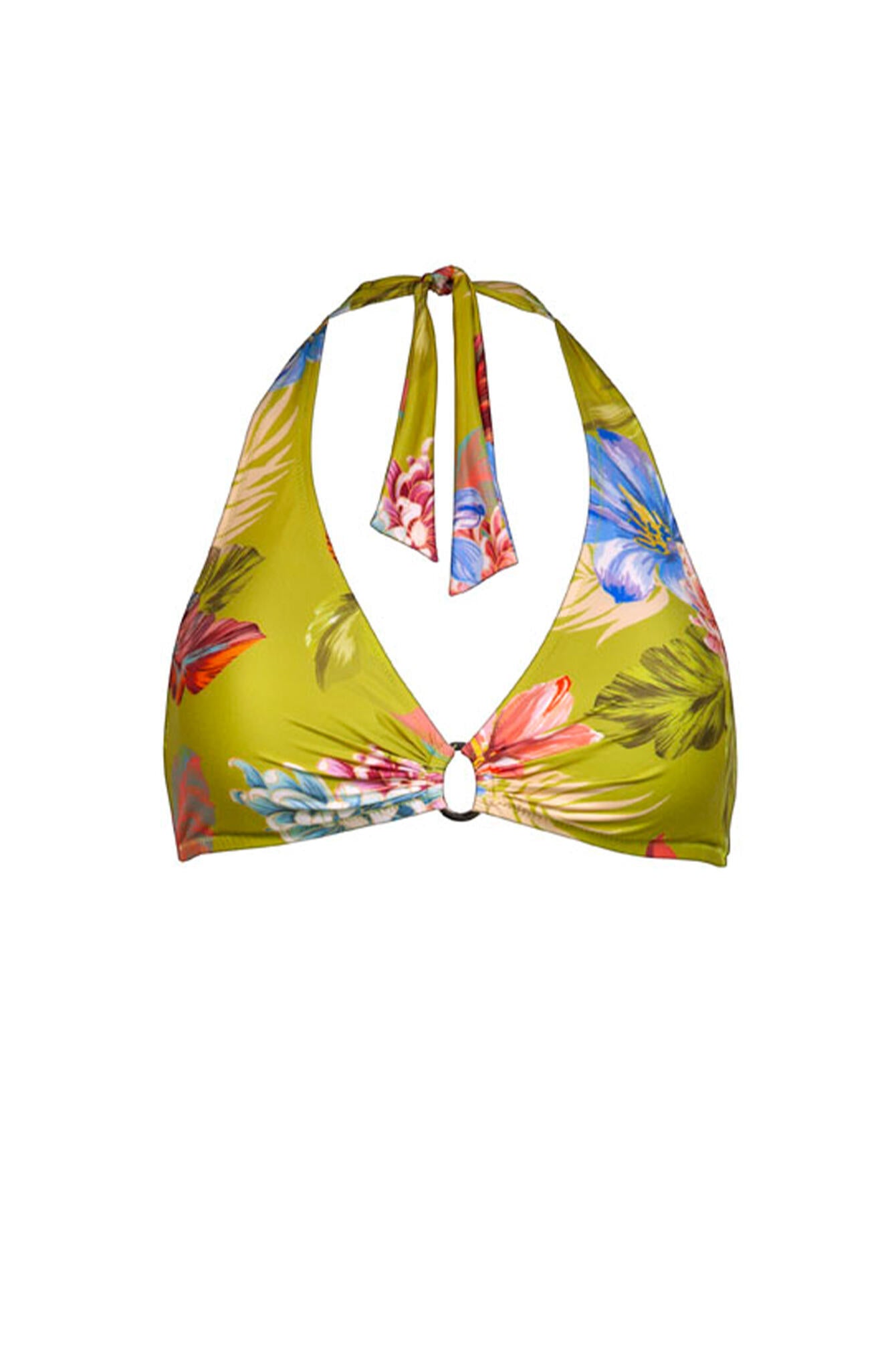 Bikini Neckholder-Top BOTANIC BURST - 786-APPLE-BLOOM - Grün