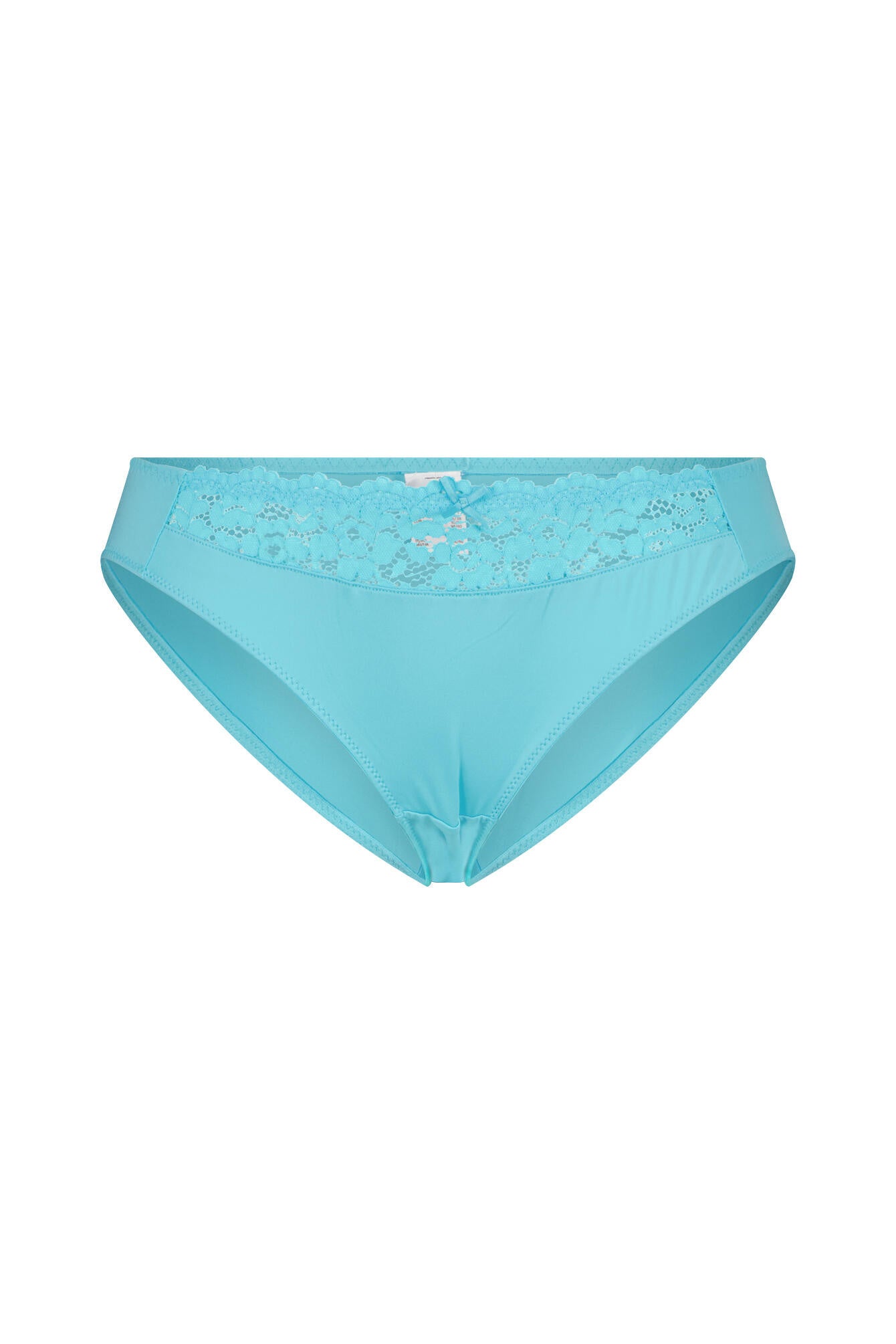 Slip mit Spitzen-Details - 30-turquoise - Türkis