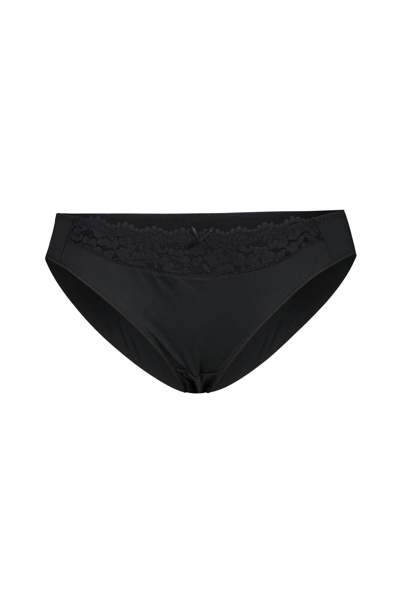 Slip mit Spitzen-Details - 4215-black - Schwarz