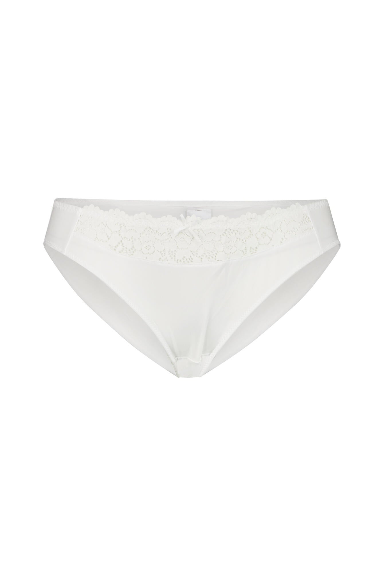 Slip mit Spitzen-Details - 4224-white - Weiß