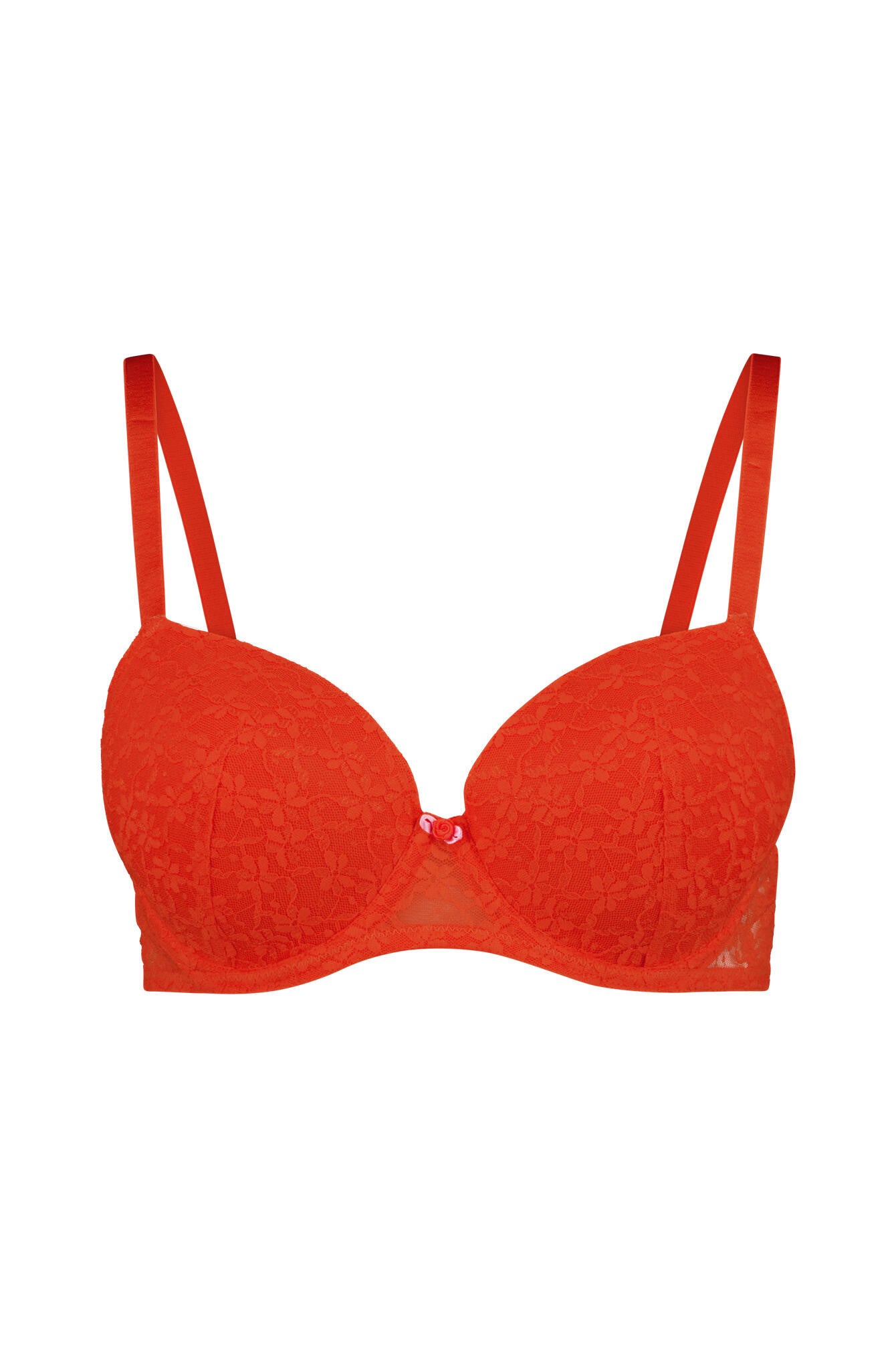 Schalen-BH mit Spitze - 25112-tangerine - Orange