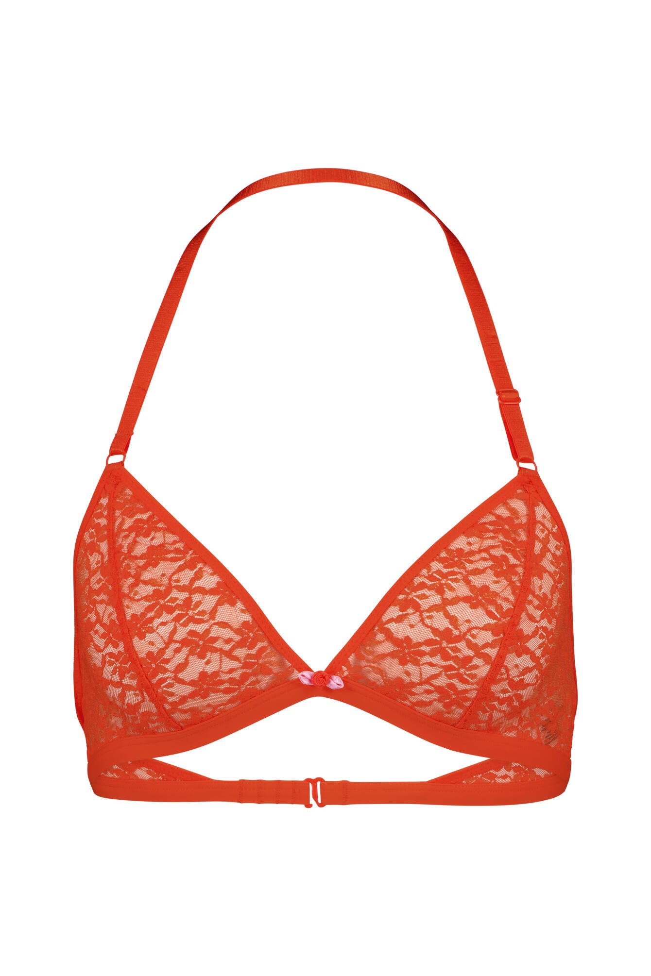 Bralette mit Spitze - 25112-tangerine - Orange