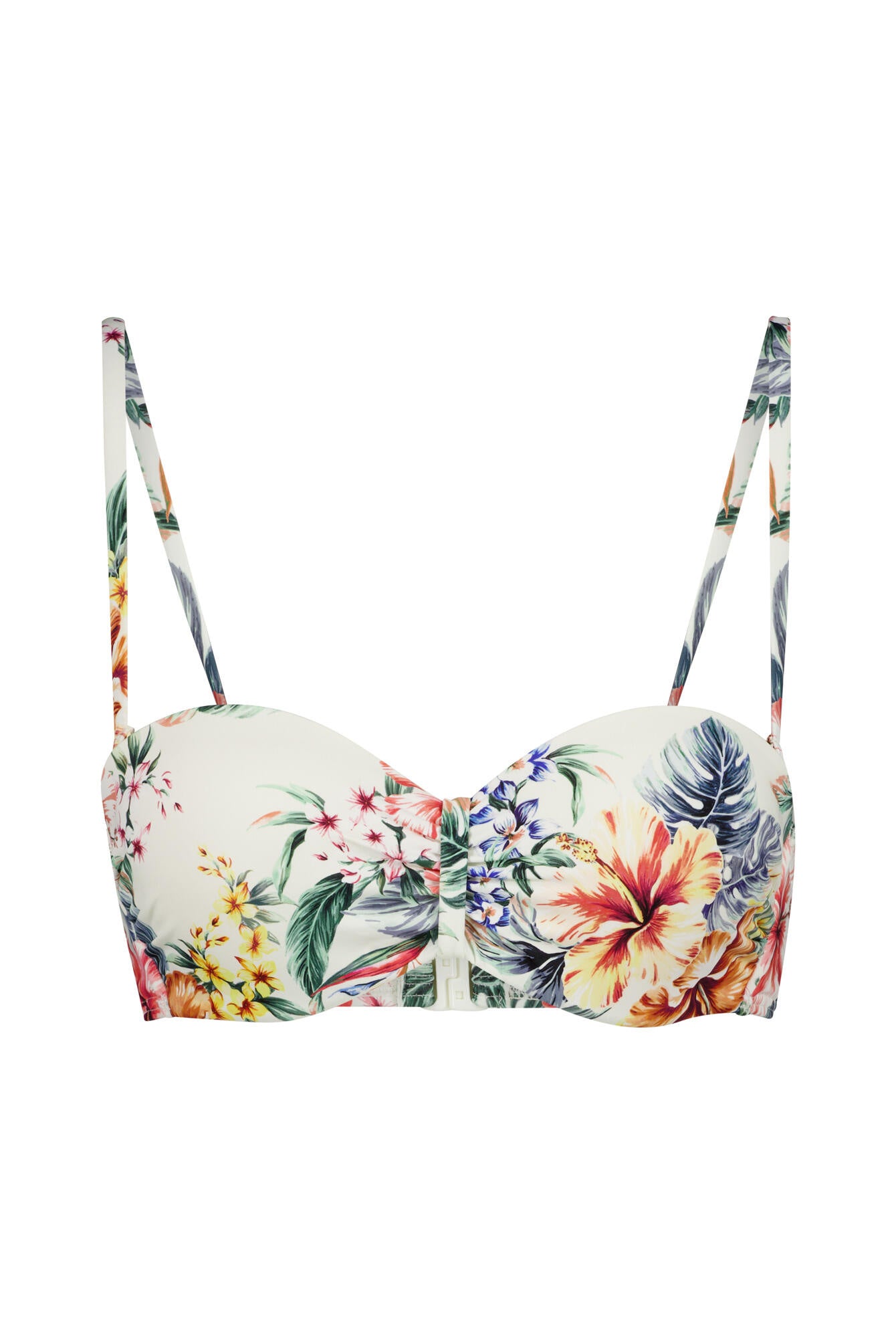 Bikini-Top floral - 9079-creme print - Creme