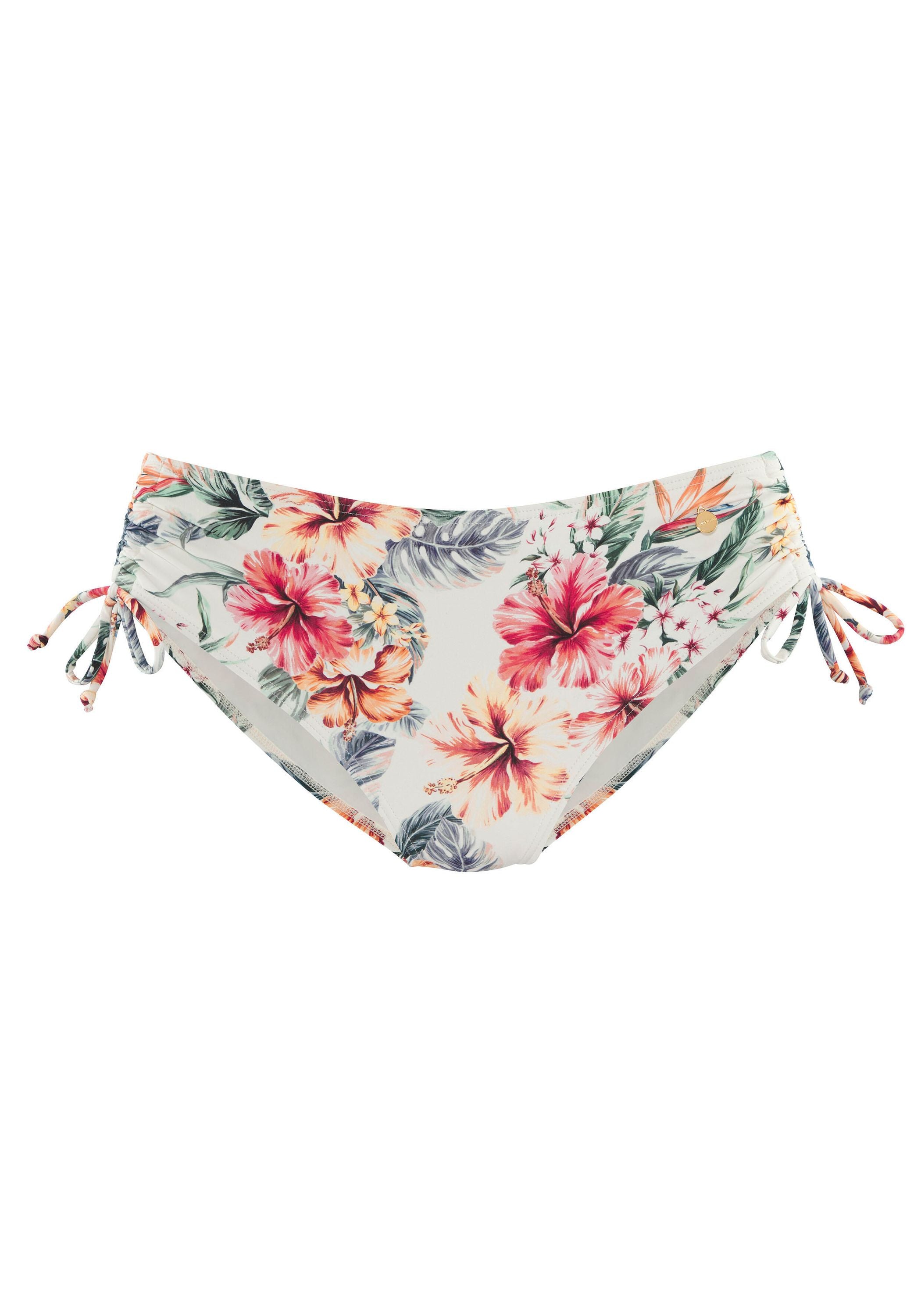 Bikini-Slip floral - 9079-creme print - Creme