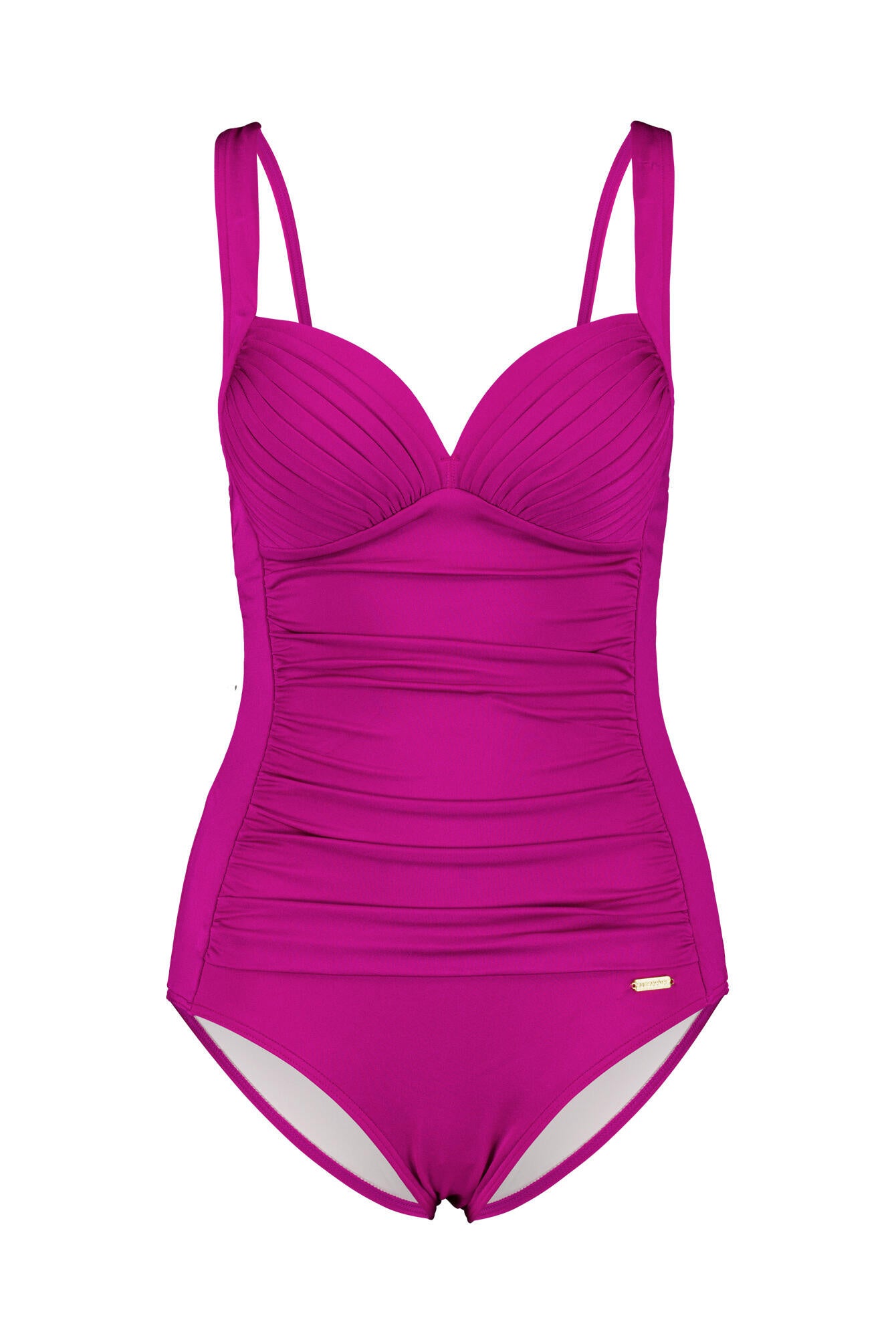 Badeanzug mit Raffung - 6777-magenta - Violett
