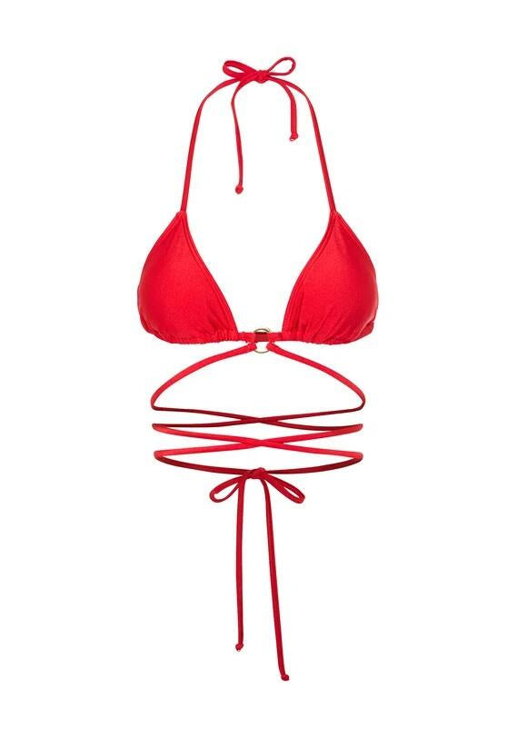 Bikini Triangel-Top - 28629-cherry-red - Rot