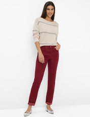 Chinohose MARY Regular Fit - 40-MULBERRY - Rot