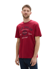 T-Shirt mit Logoprint - 35930-Deep Red - Rot