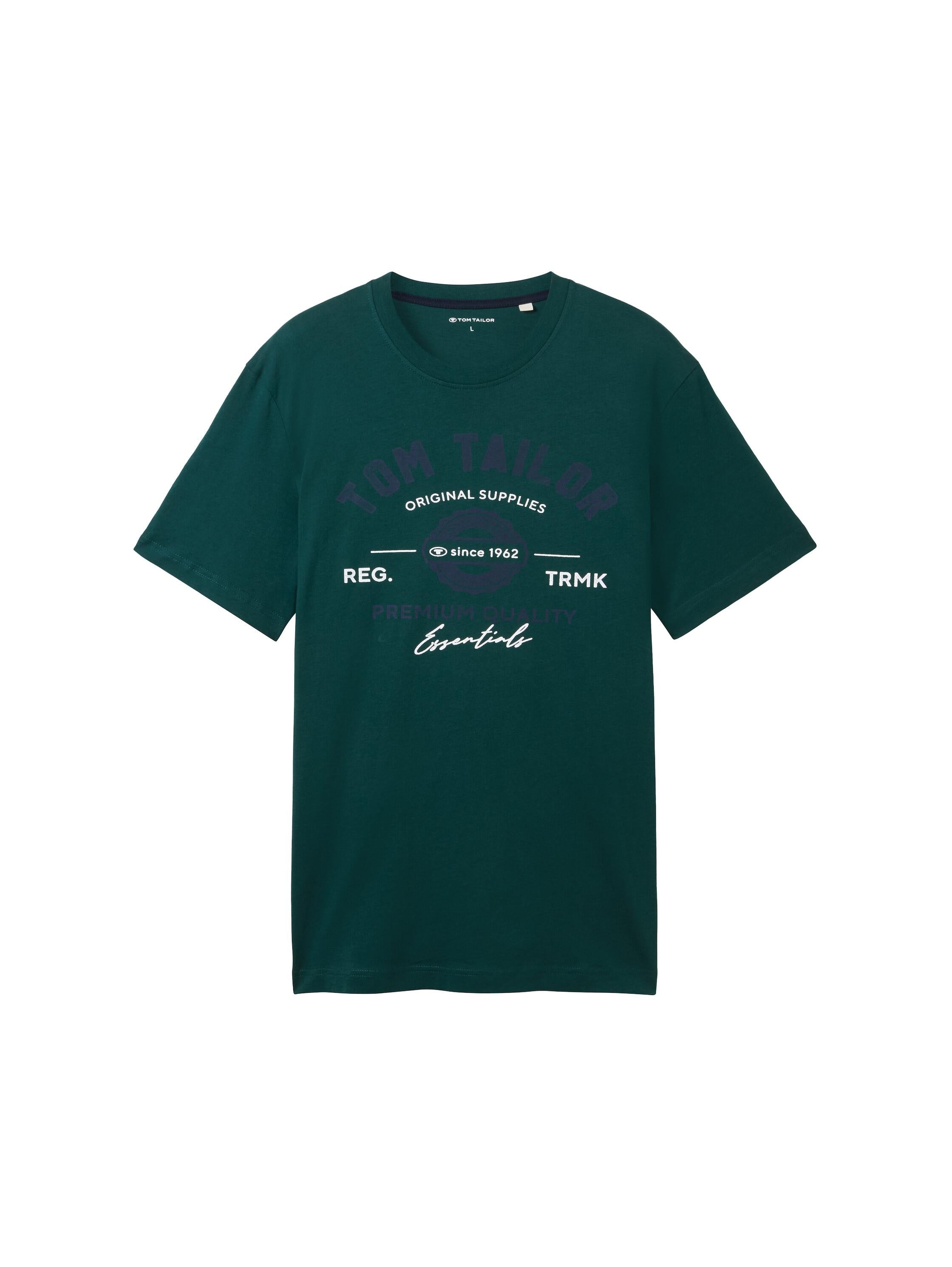 T-Shirt mit Logoprint - 10834-Deep Green Lake - Grün