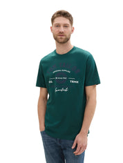 T-Shirt mit Logoprint - 10834-Deep Green Lake - Grün