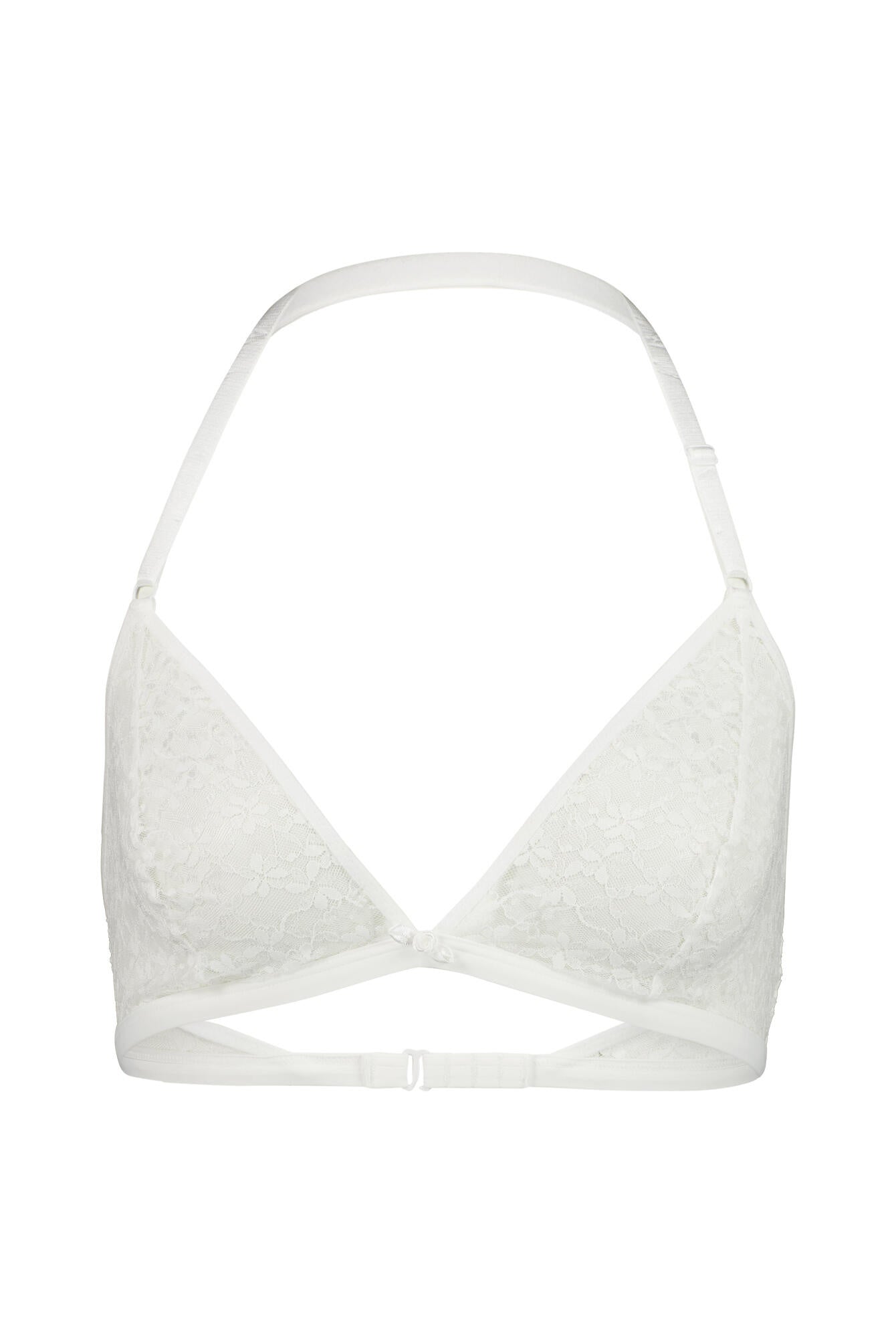 Bralette mit Spitze - 943-white - Weiß