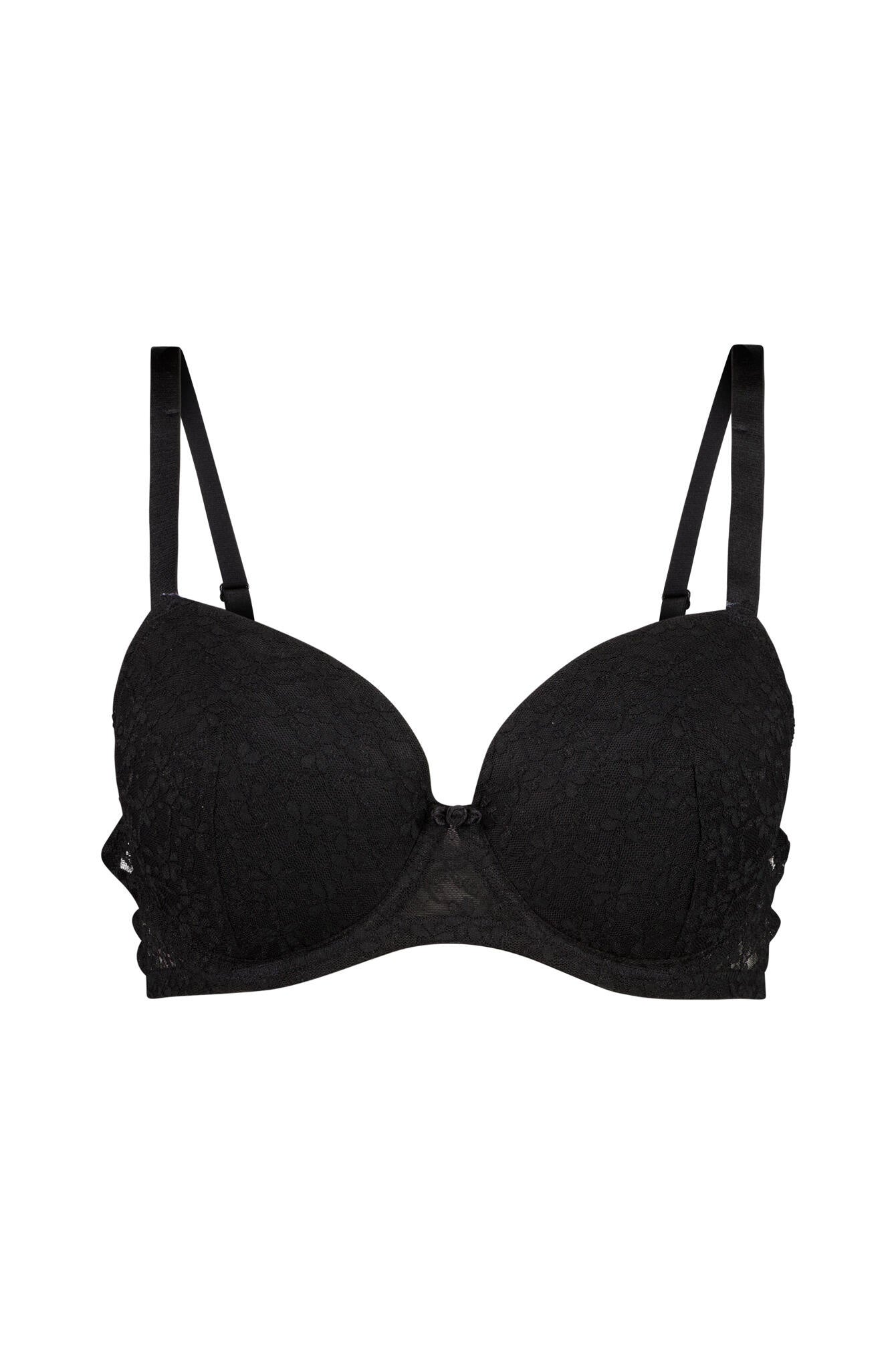 Schalen-BH mit Spitze - 4215-black - Schwarz