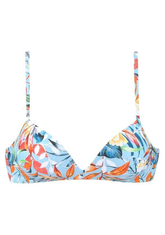 Triangel-Bikini-Top - 20-lt.blue prin - Blau