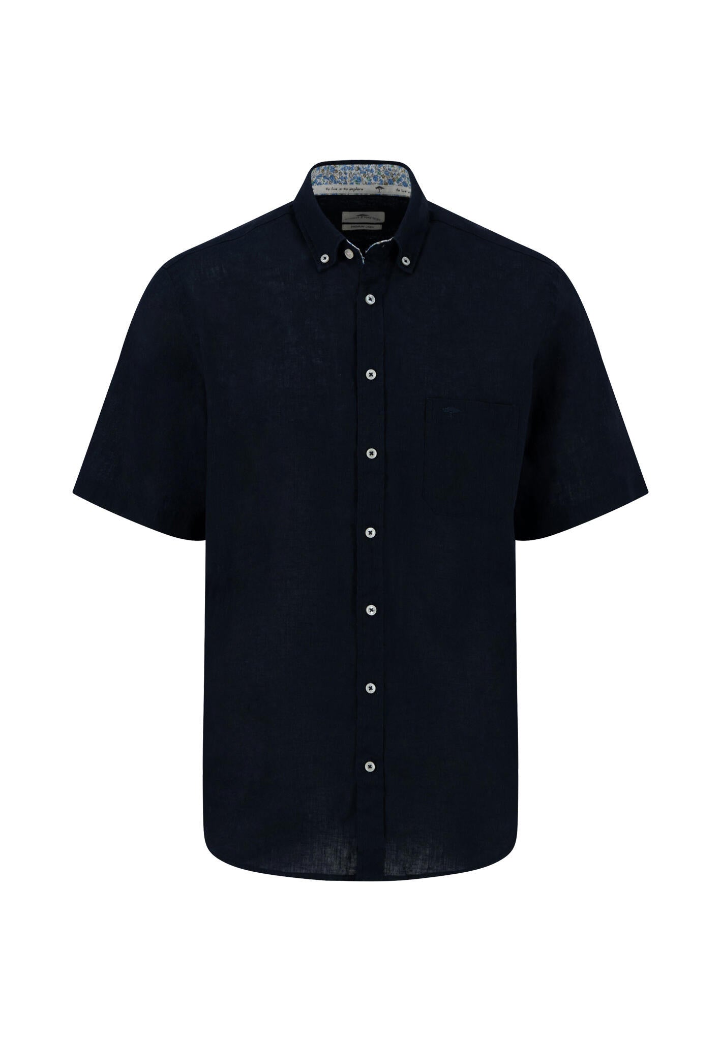 Leinenhemd Regular Fit - 685-navy - Blau