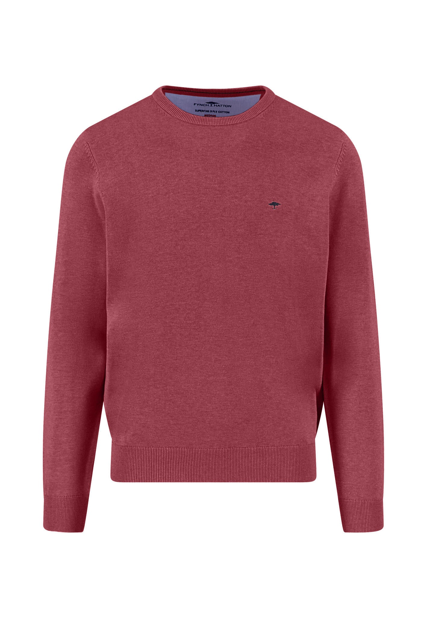 Strickpullover aus Baumwolle - 415-berry - Rot