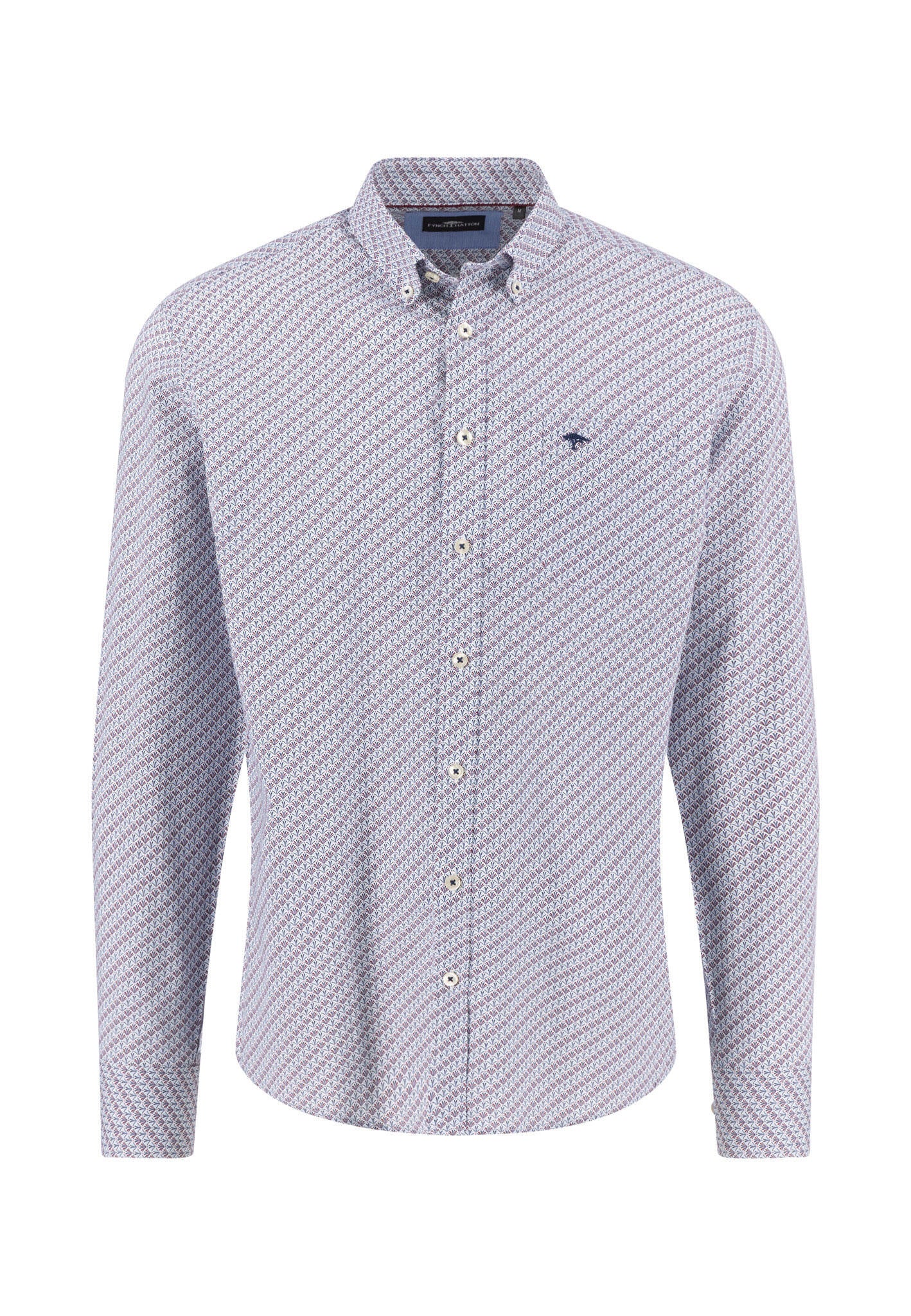 Freizeithemd gemustert Regular Fit - 368-deep merlot - Rot
